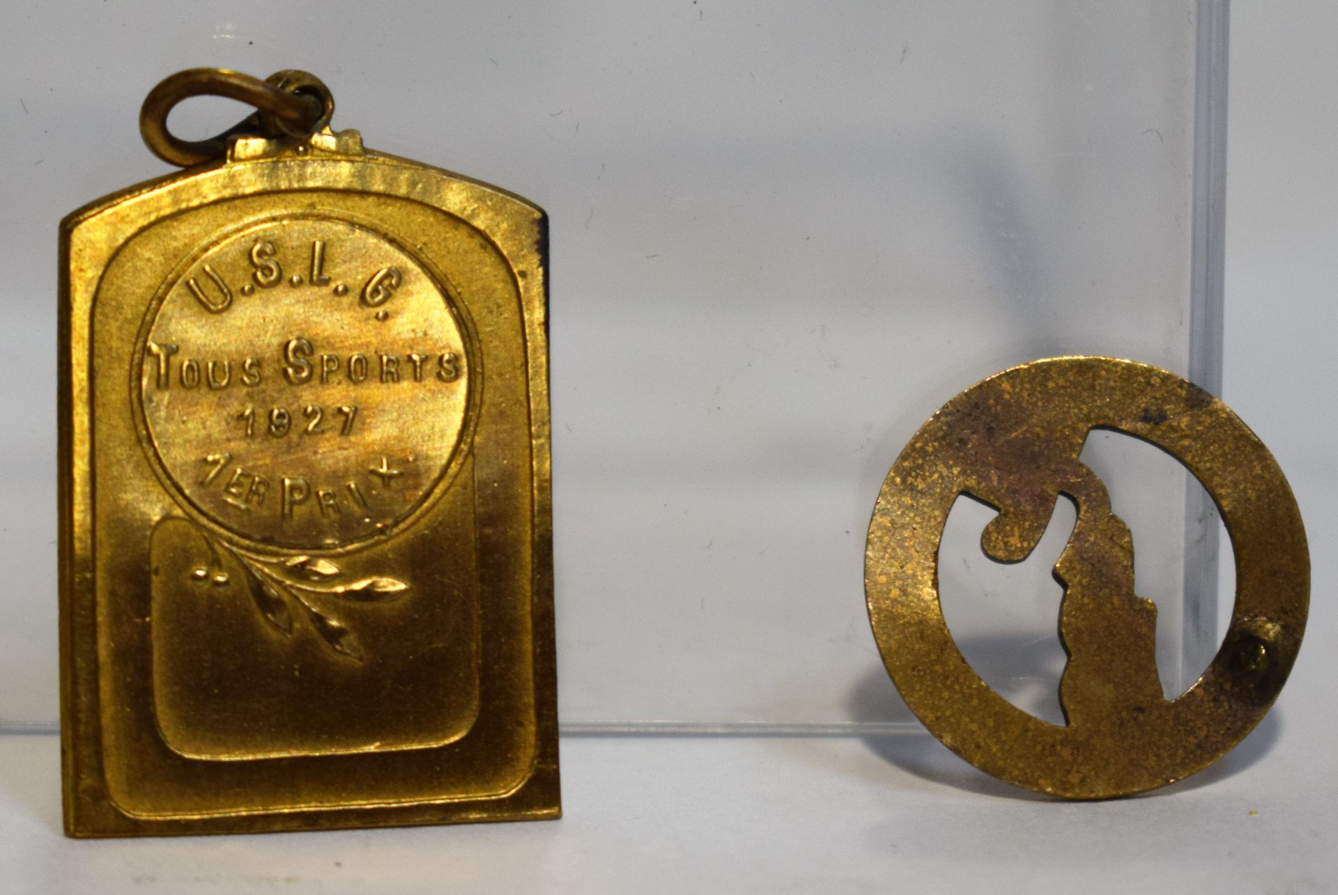 Null Medalla de bronce para los 1500 USLG Tous Sports 1927 1er premio + Insignia&hellip;