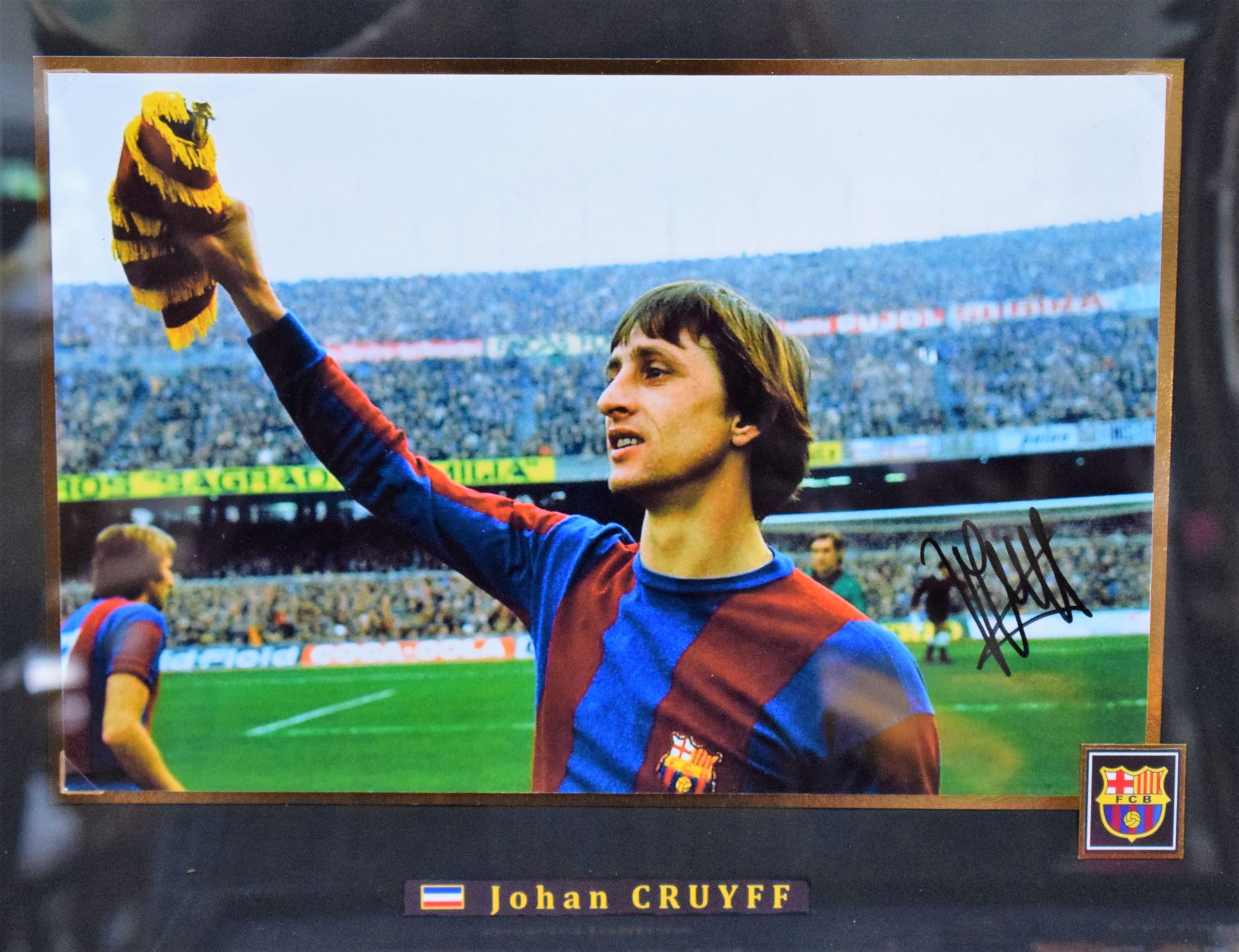 Null (SPORT/PHOTOGRAPHY) Johan CRUYFF : Original color photograph signed by Cruy&hellip;