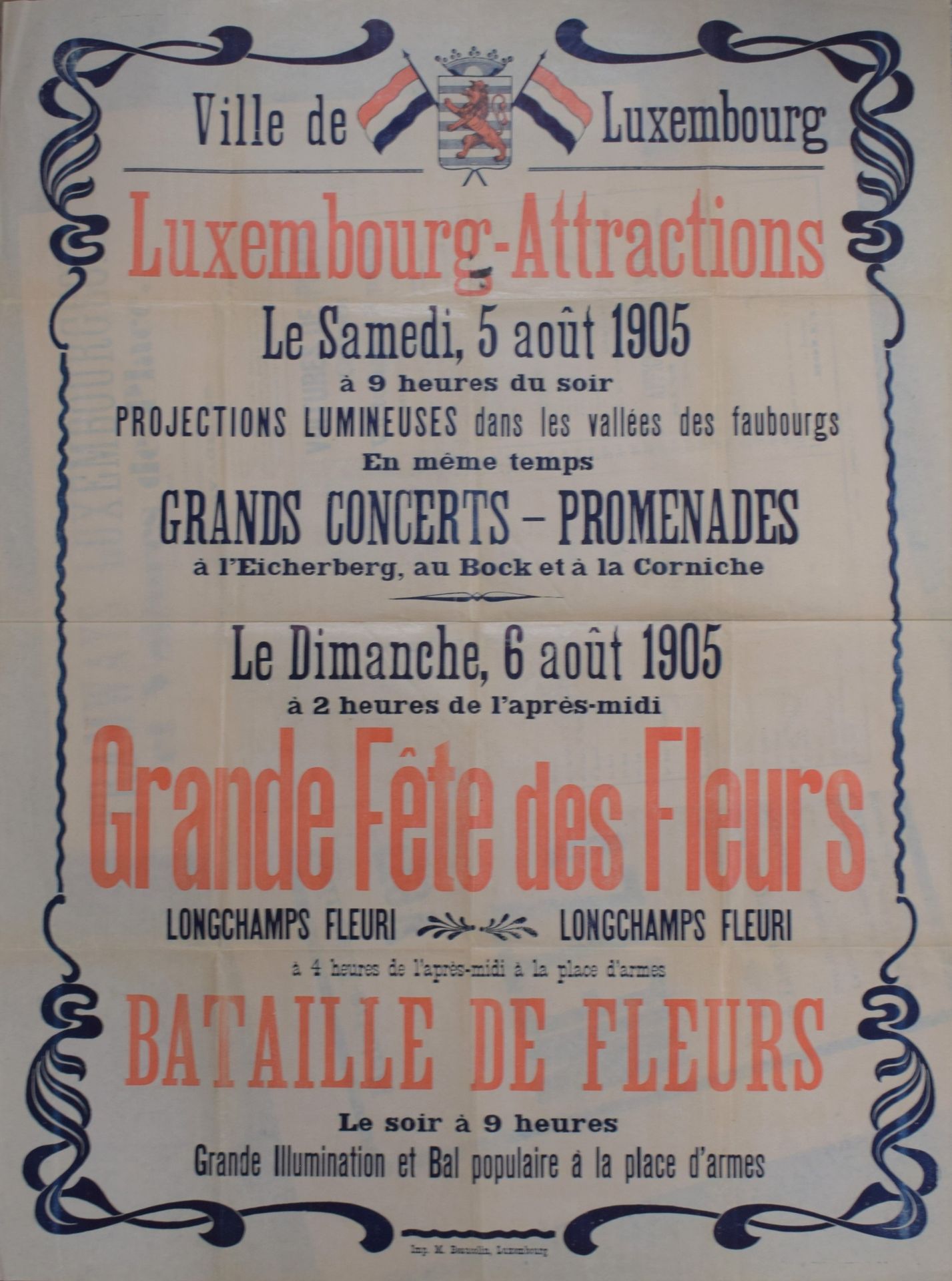 Null (POSTER) Poster for the "Grande Fëte des Fleurs" 1905, 100 x 75 cm, perfect&hellip;