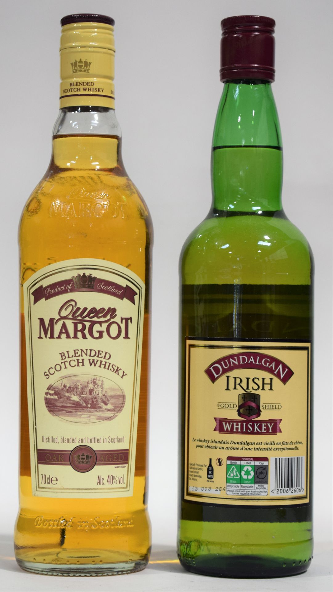 WHISKEY) 1. Irish Whiskey DUNDALGAN, aged in oak, 70cl,…