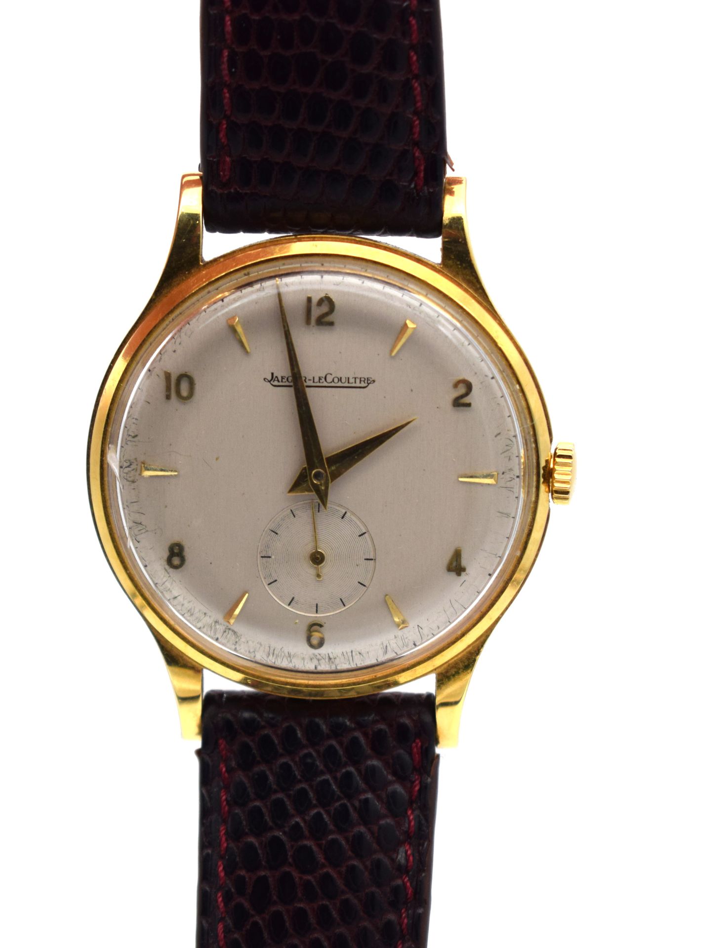 Null JAEGER-LECOULTRE 18K黄金腕表（表壳和表盖），由ARBED在1954年送给他的合作者，机械装置，6点钟方向的小秒针，厚度9毫米，直径&hellip;