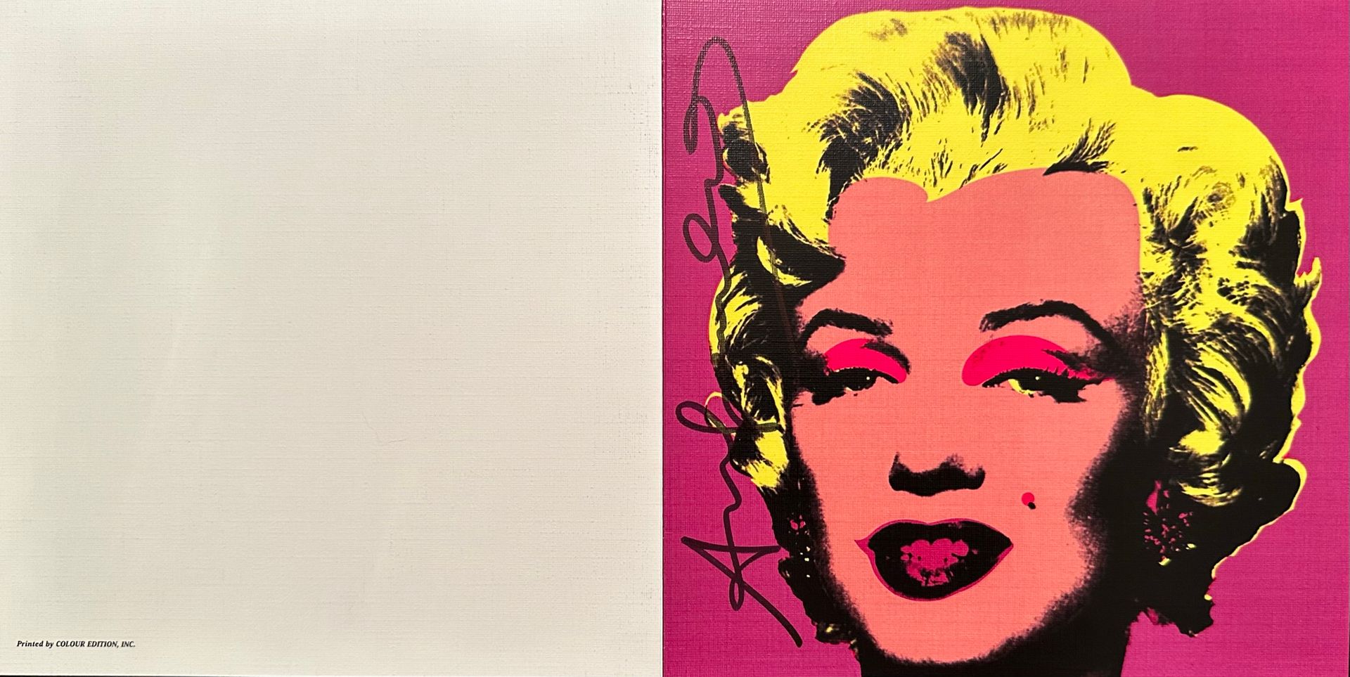 Null Andy WARHOL (d’après), Marilyn version rose, Carton d'invitation de l’expos&hellip;