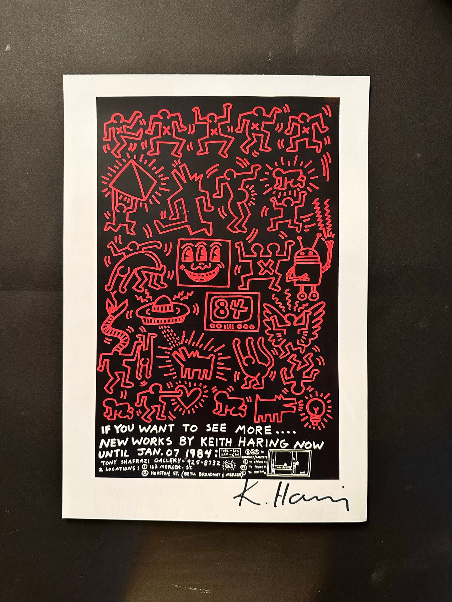 Null Keith HARING (after), If you want to see more... , Offset print, signed in &hellip;