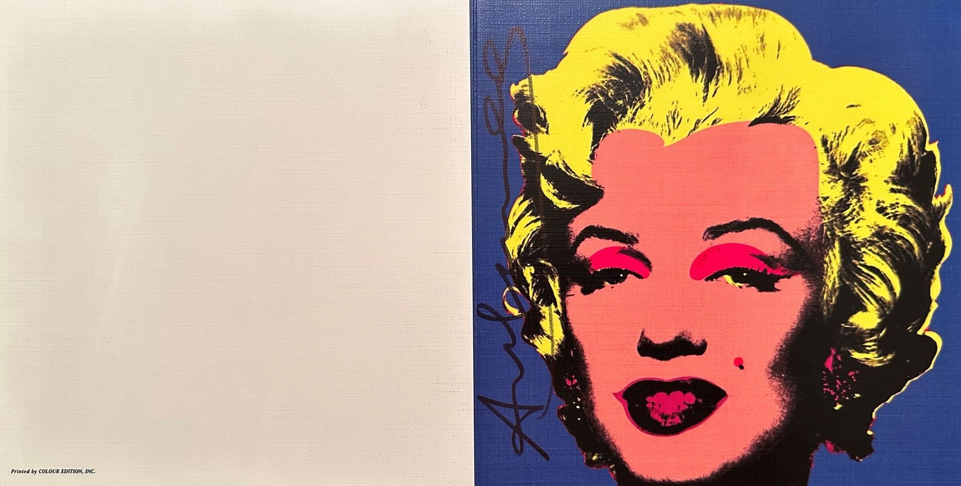 Null Andy WARHOL (after), Marilyn blue version, Invitation card for the exhibiti&hellip;