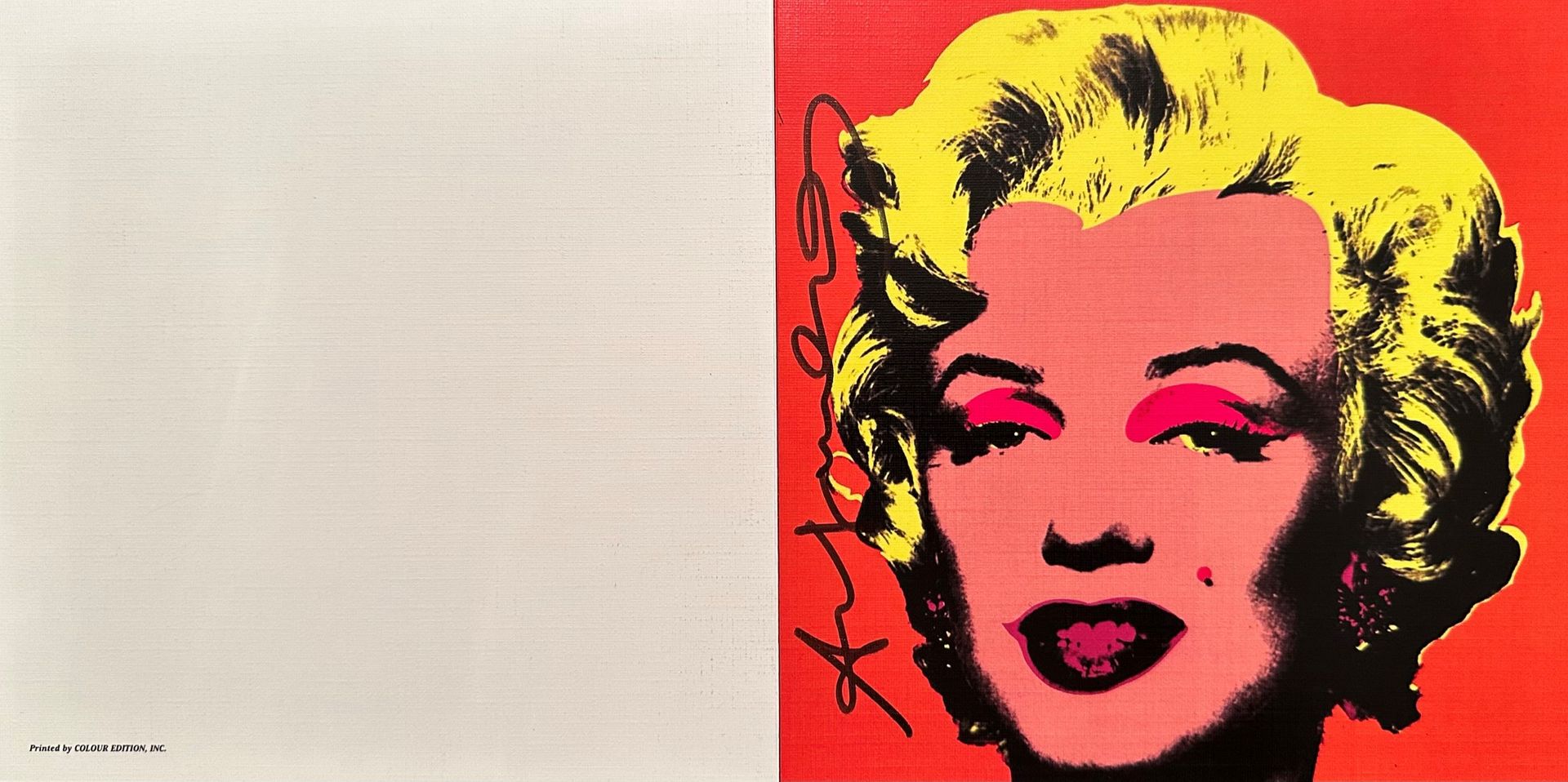 Null Andy WARHOL (after), Marilyn orange version, Invitation card for the exhibi&hellip;