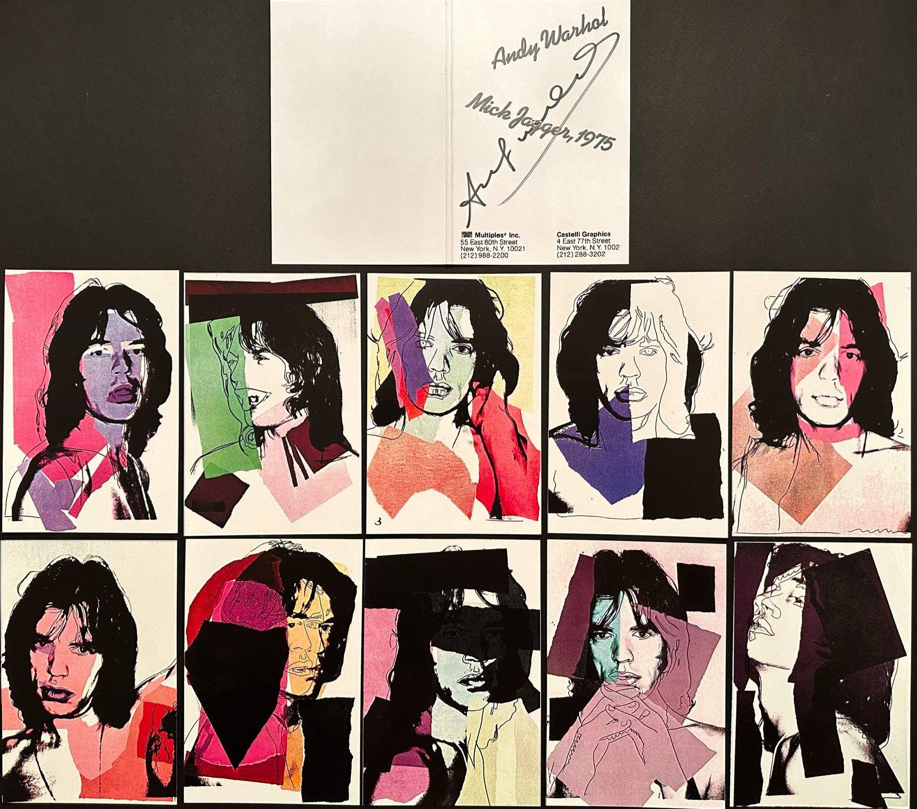 Null Andy WARHOL (dopo), Portfolio completo di 10 serigrafie di Mick Jagger. Edi&hellip;
