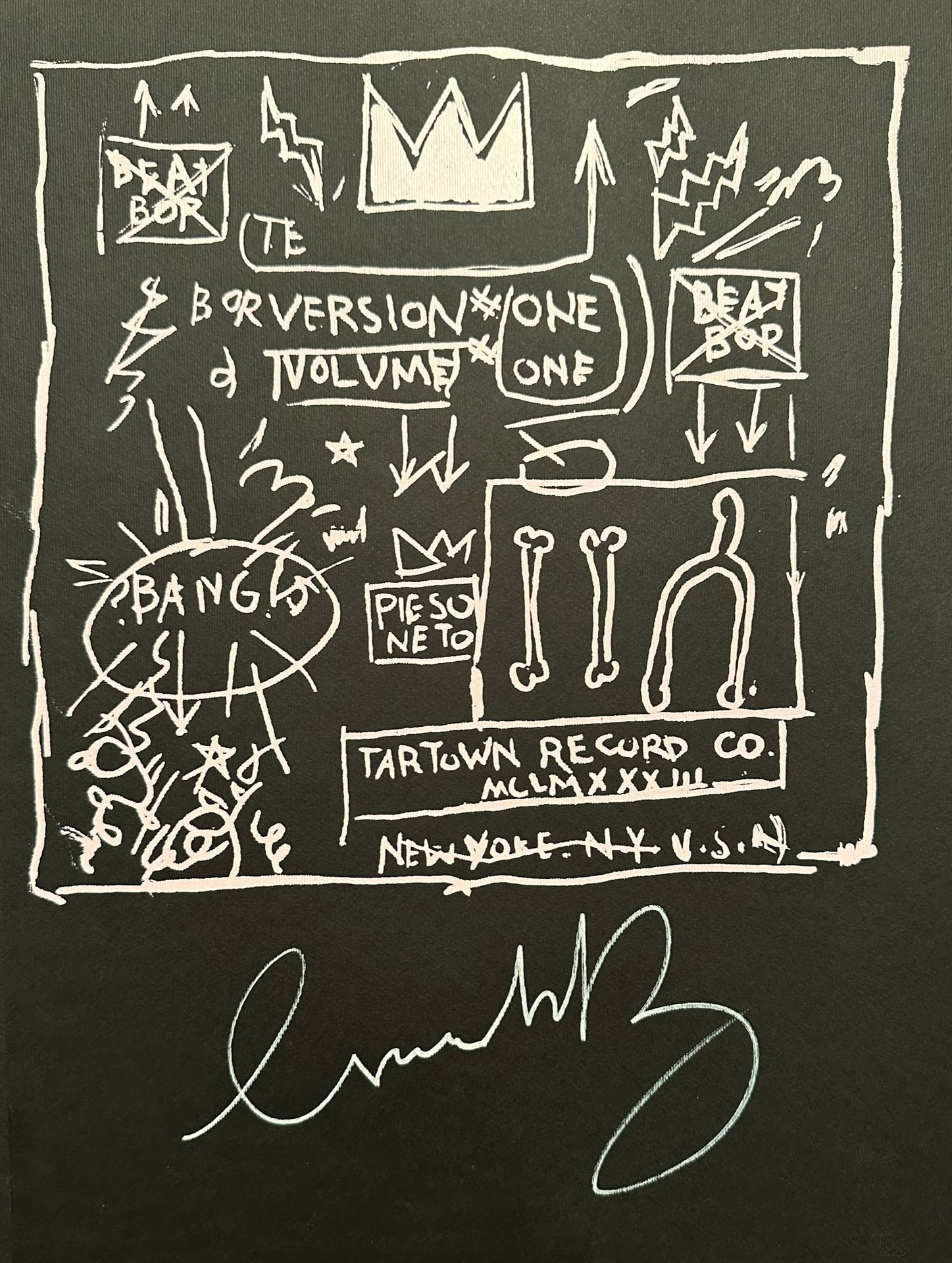 Null Jean-Michel BASQUIAT（后），The Offs First Record，纸上石版画，有白色标记的手写签名。在石版画的背面有一个用白&hellip;