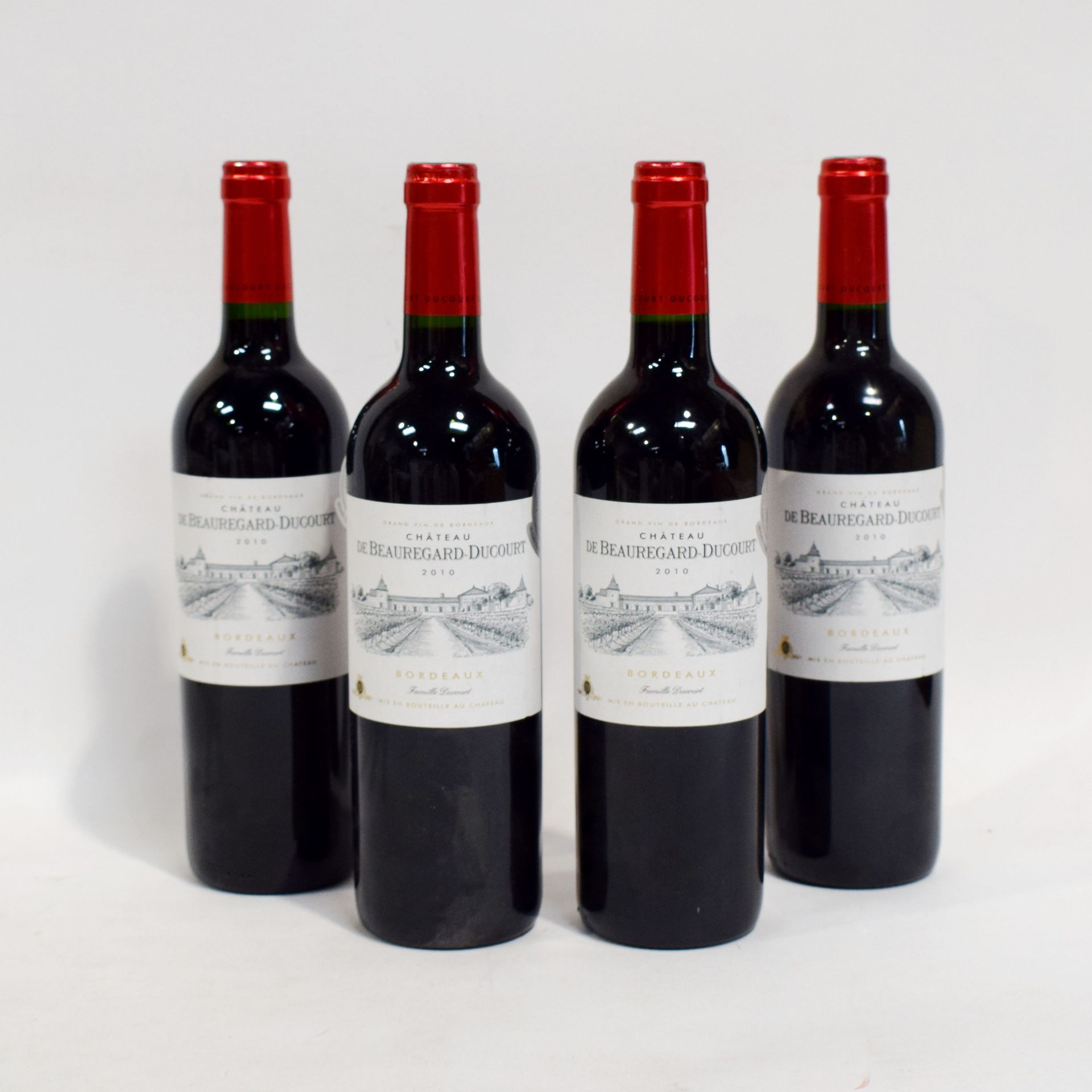 Null (BORDEAUX) Set di 4 bottiglie di Château DE BEAUREGARD-DUCOURT, Famille Duc&hellip;