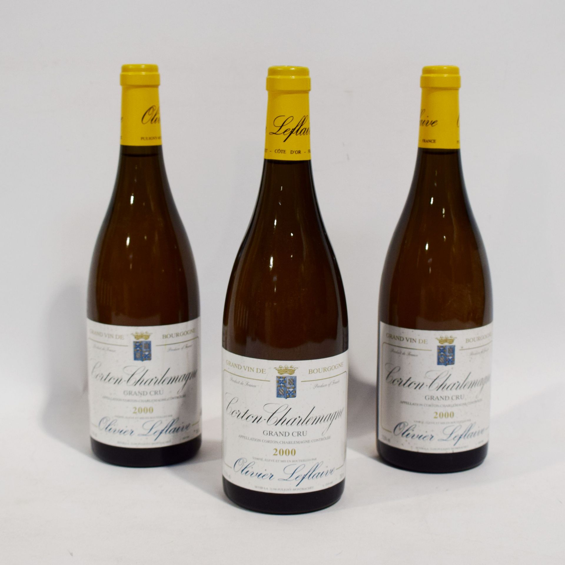 Null (CORTON) Set of 3 bottles of CORTON-CHARLEMAGNE Grand Cru, Maison Olivier L&hellip;