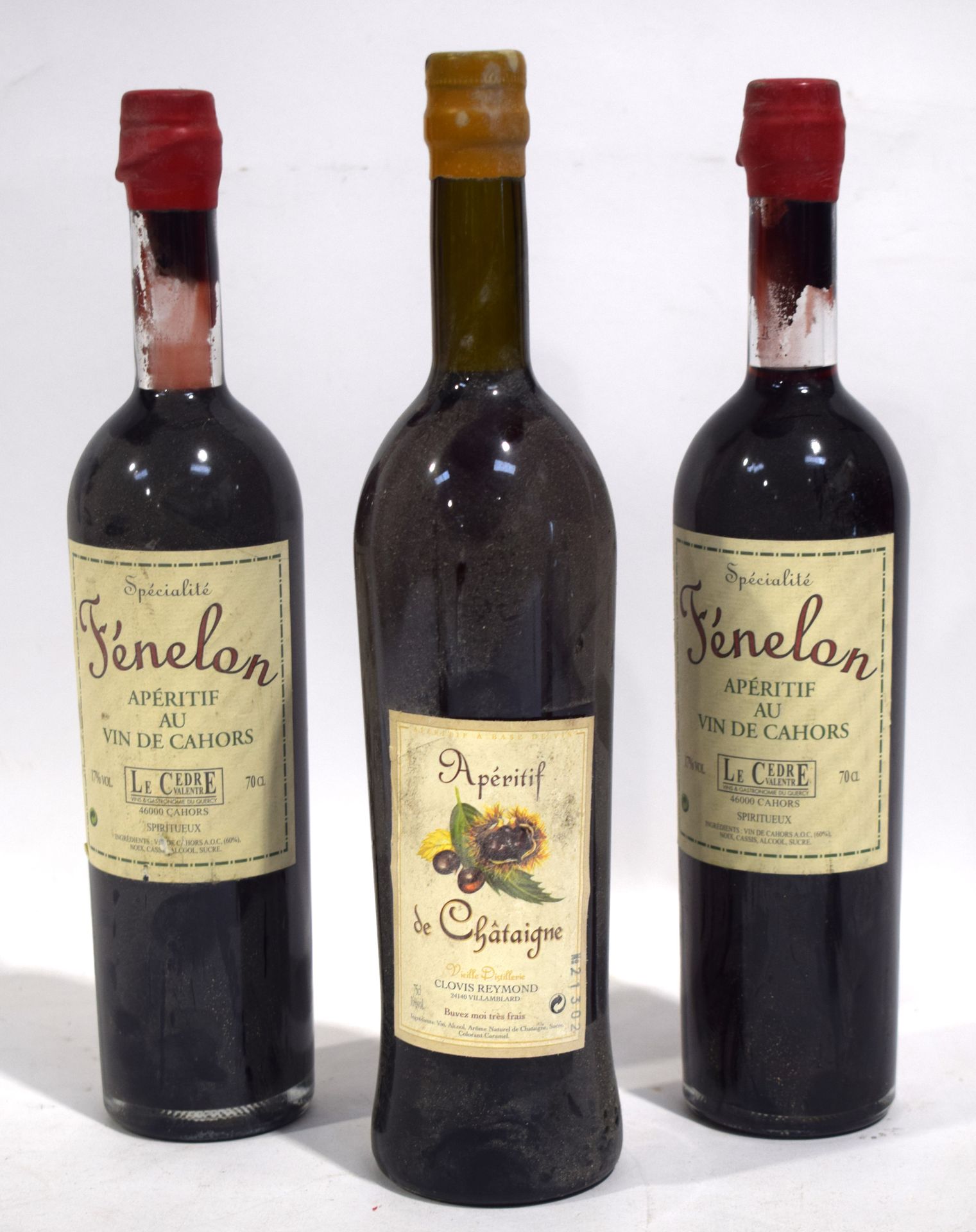 Null (APÉRITIF) Réunion de 3 bouteilles : 1. (2x) Fénelon, Apéritif au vin de Ca&hellip;
