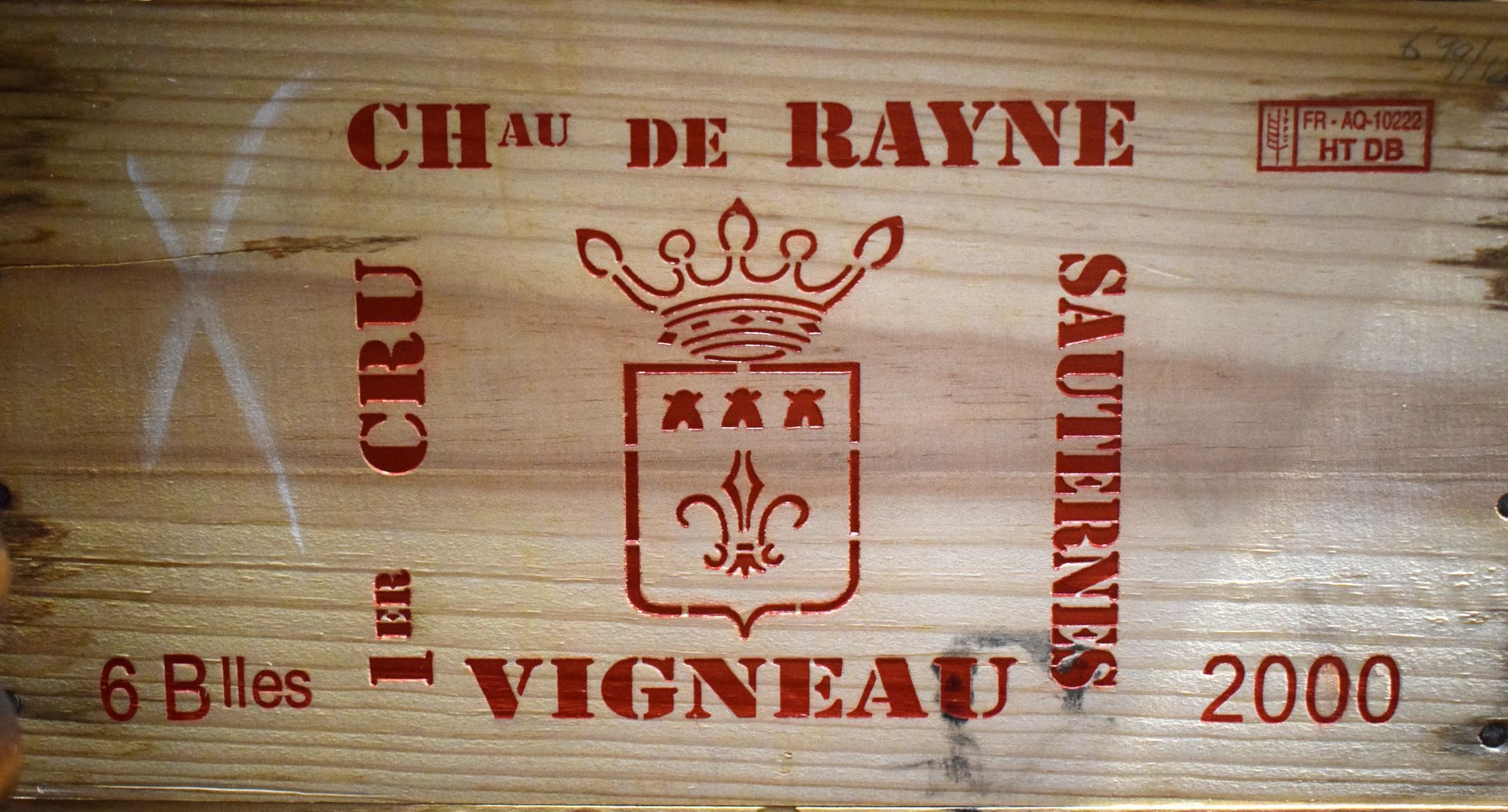 Null (SAUTERNES) In einer Holzkiste, 5 Flaschen Château RAYNE VIGNEAU, 1er Grand&hellip;