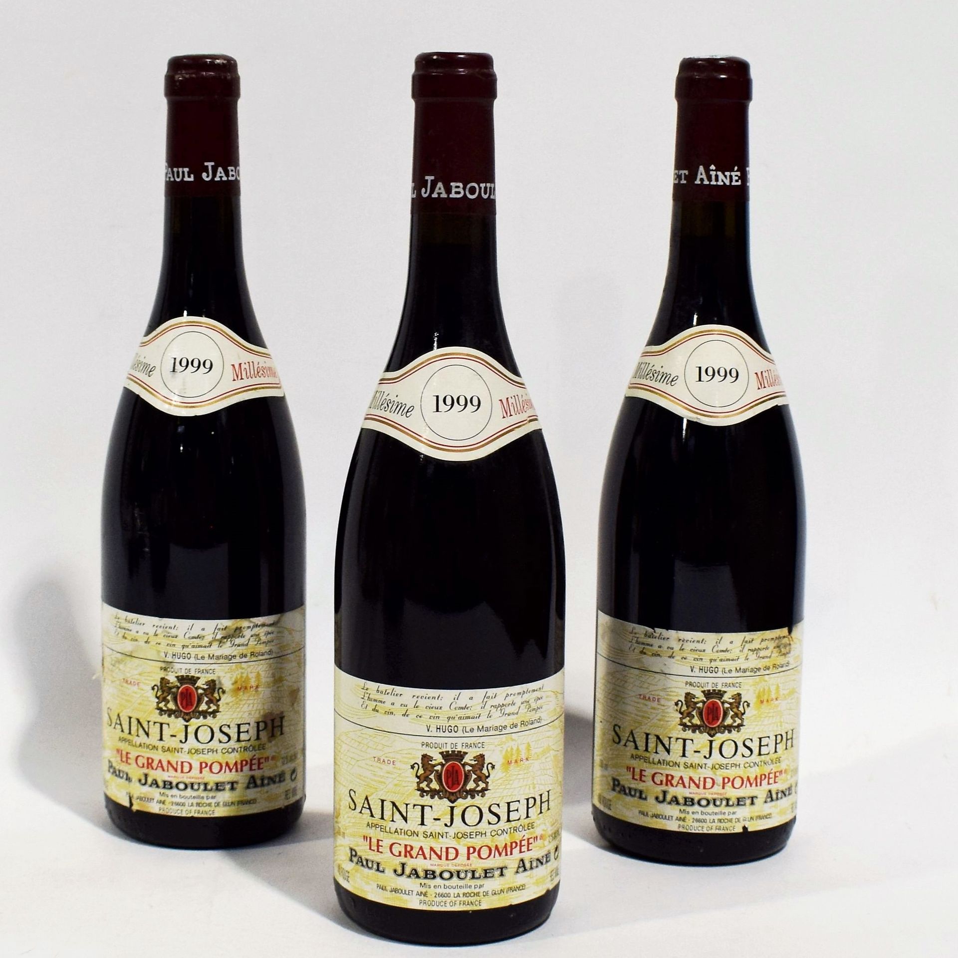 Null (SAINT-JOSEPH) Lote de 3 botellas de SAINT-JOSEPH Rouge, "Le Grand Pompée",&hellip;