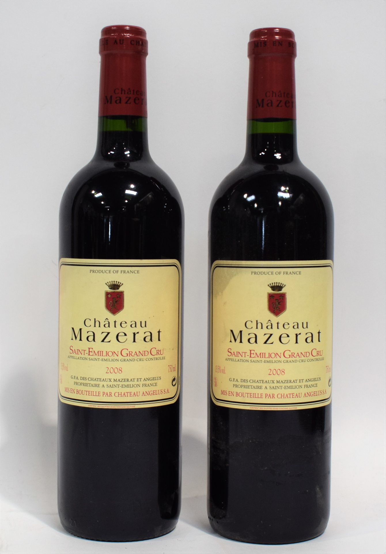 Null (SAINT-EMILION) Lote de 2 botellas de Château MAZERAT, Saint-Emilion Grand &hellip;