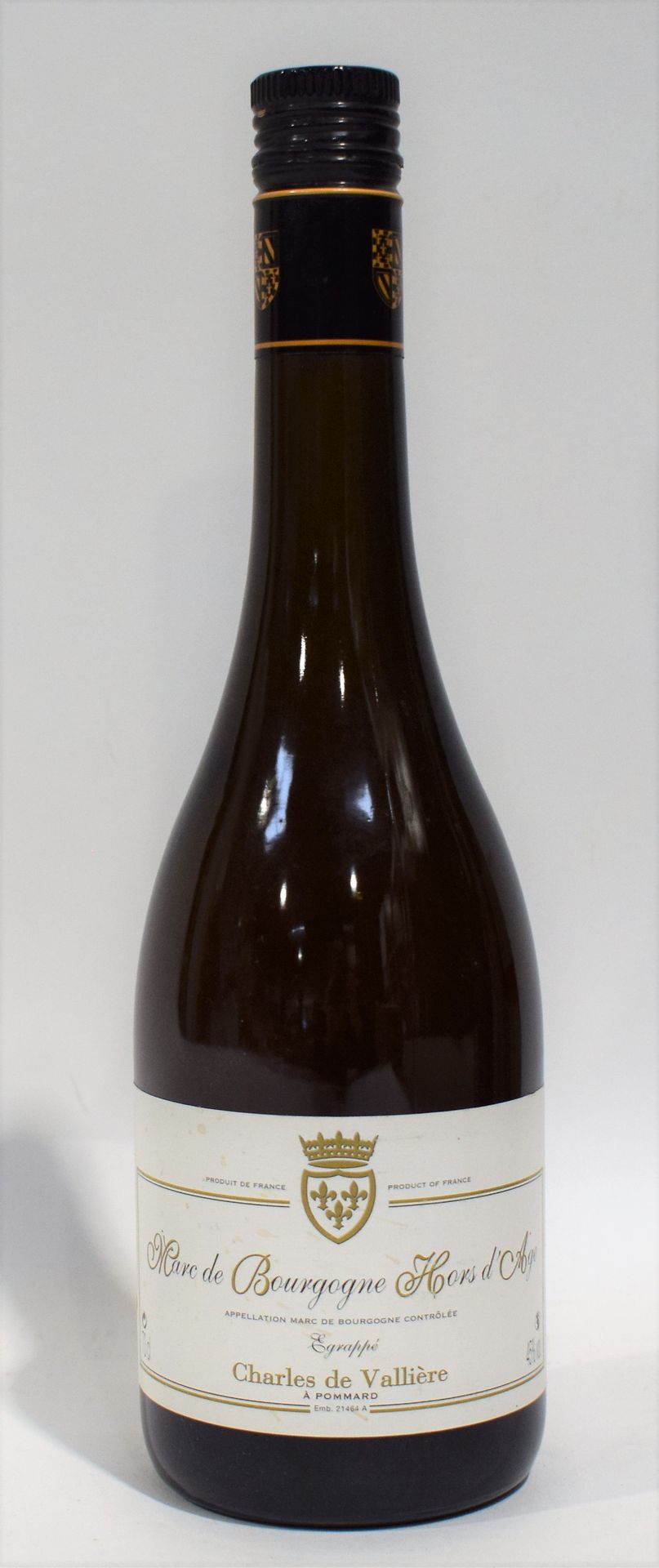 Null (MARC) Flasche Marc de Bourgogne Hors d'Âge, Engragrappé, abgefüllt von Cha&hellip;