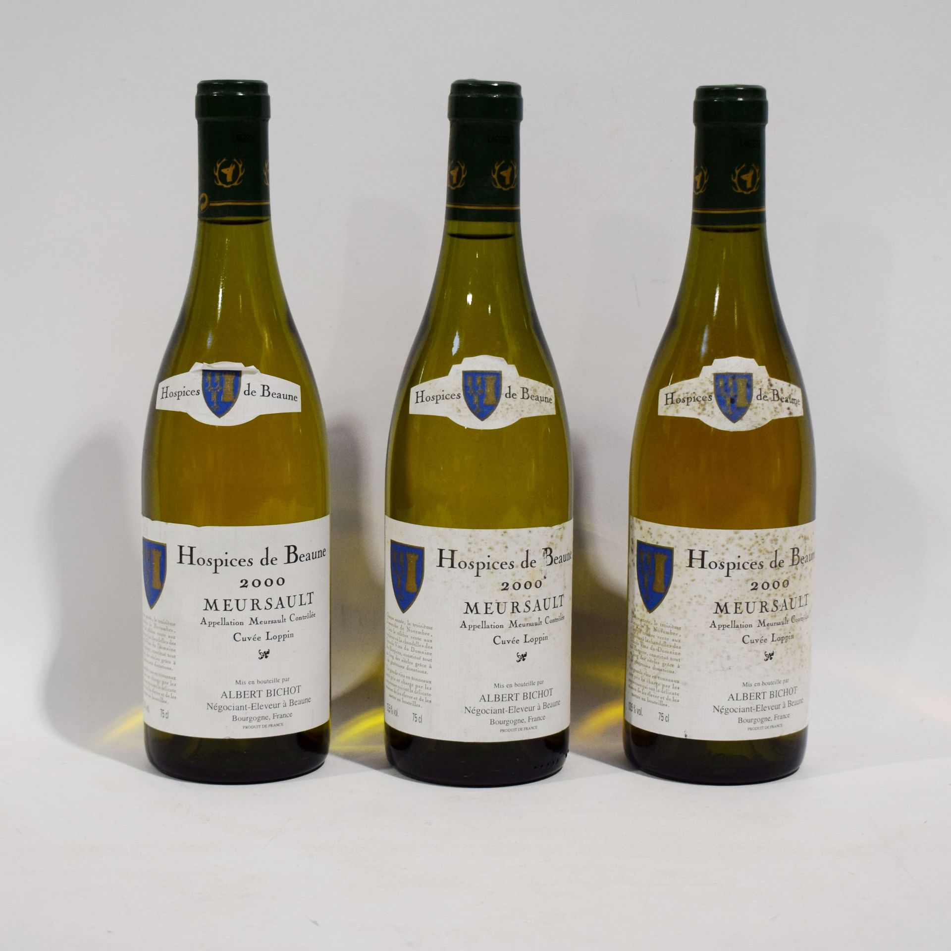 Null (MEURSAULT) Ensemble de 3 bouteilles de Meursault, Hospices de Beaune (Blan&hellip;