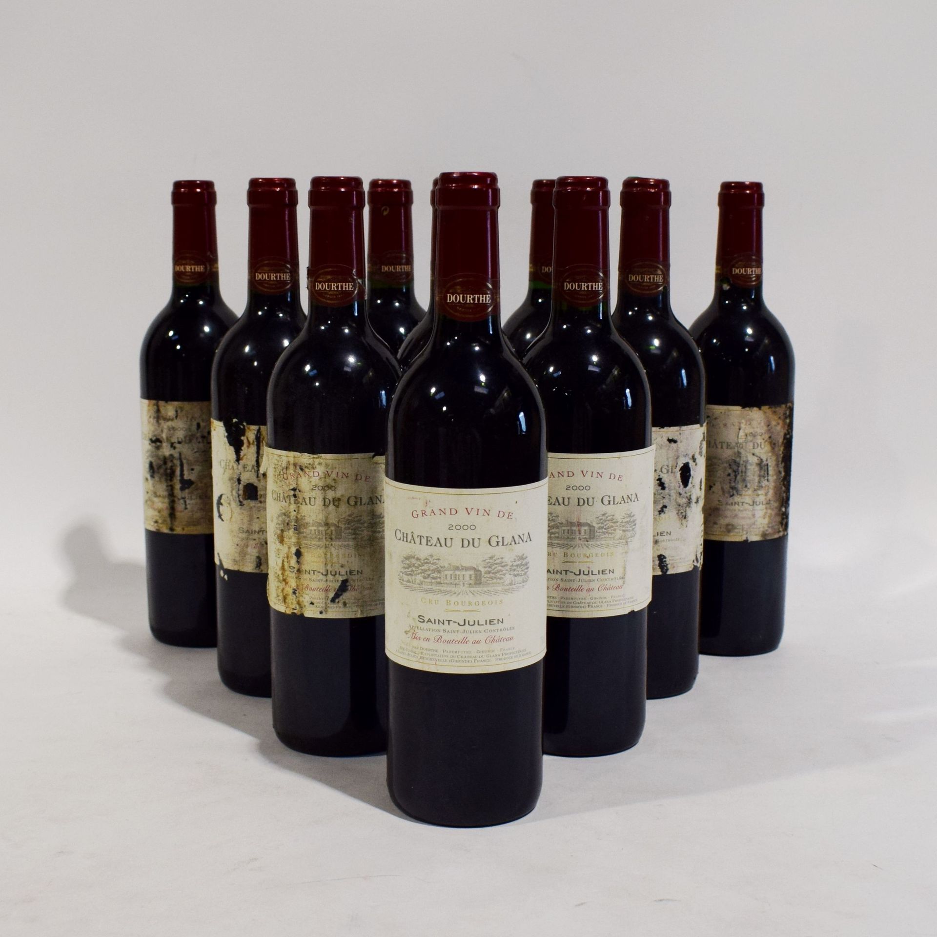 Null (SAINT-JULIEN) Set of 10 bottles of Château DU GLANA, Cru bourgeois de l'Ap&hellip;