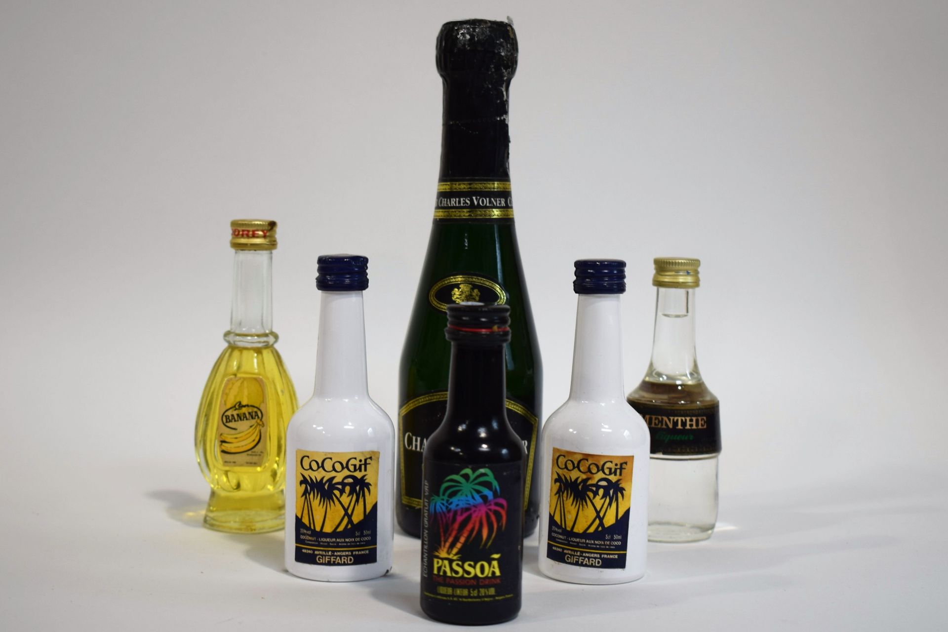 Null 5种陈年木樨酒的重聚：Passoà, Liqueur menthe, Cocogif (Giffard), Banana + 20cl bottle &hellip;
