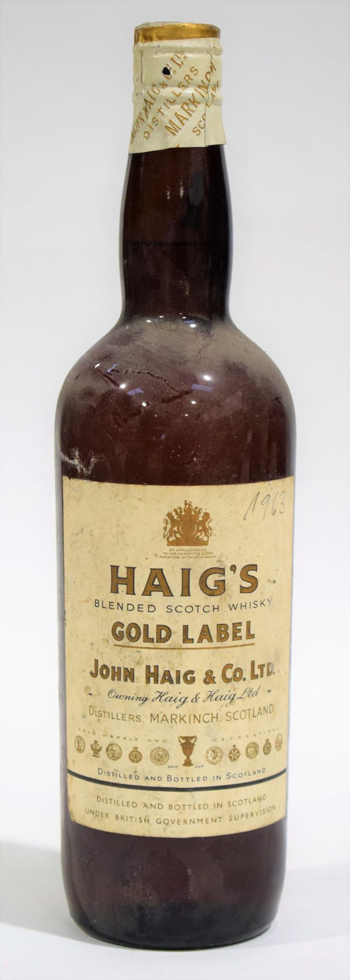Null (WHISKY)Haig Of Owning Haig Haig LTD弹簧盖金标混合威士忌，1970年代