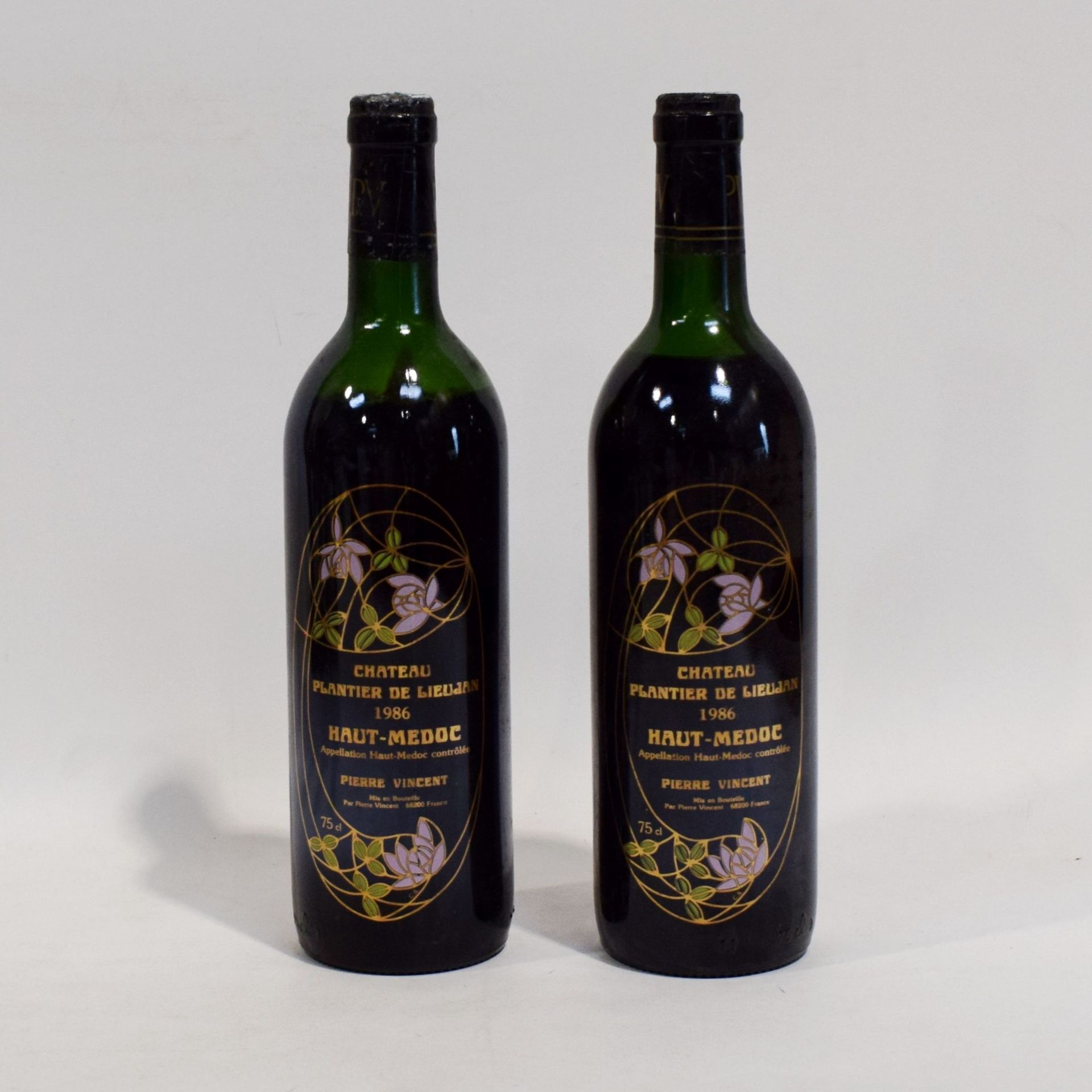 Null (HAUT-MÉDOC) Set di 2 bottiglie di Château PLANTIER DE LIEUJAN, Appellation&hellip;