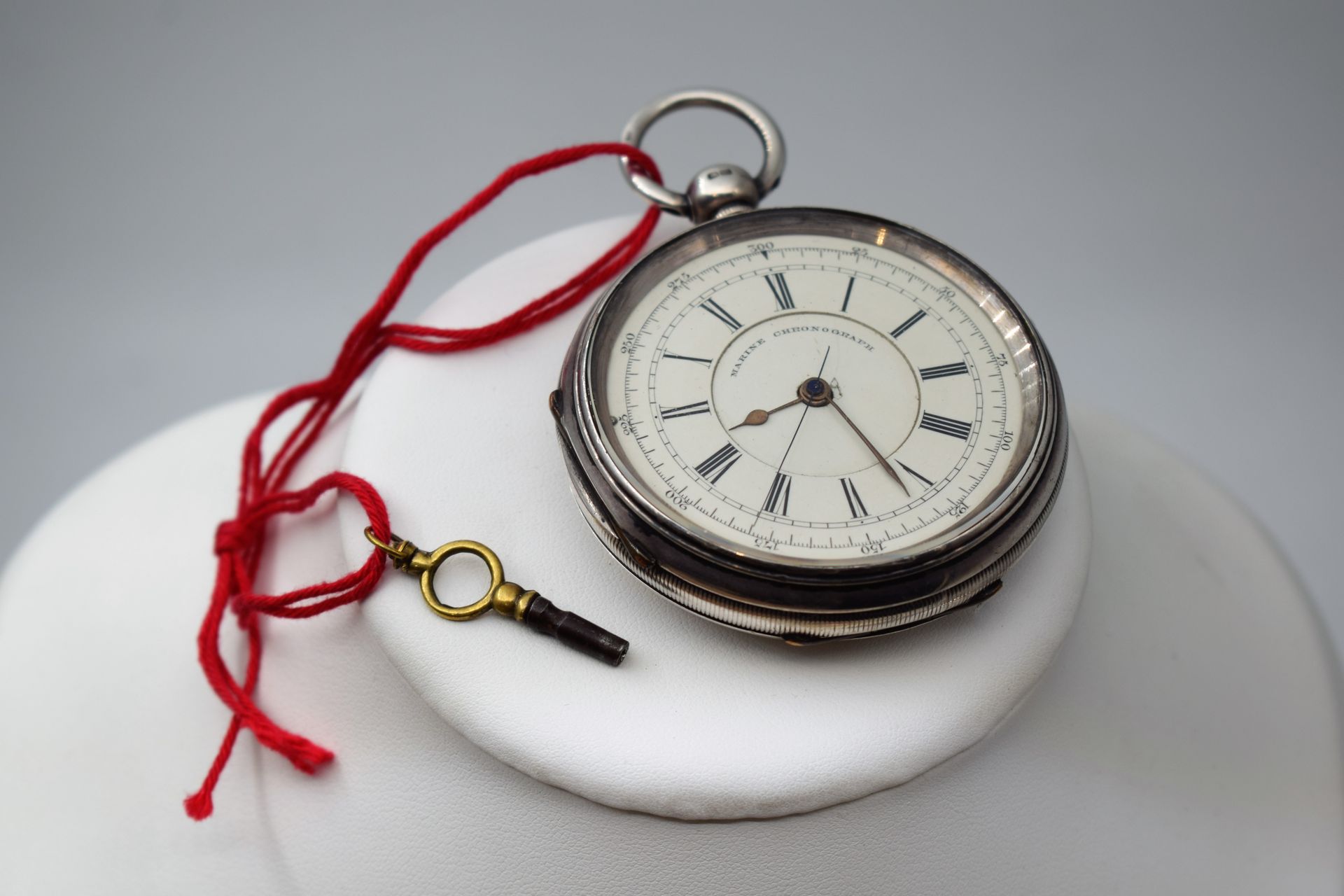 Null Silberne Deck Watch "Marine Chronograph", funktioneller englischer Mechanis&hellip;