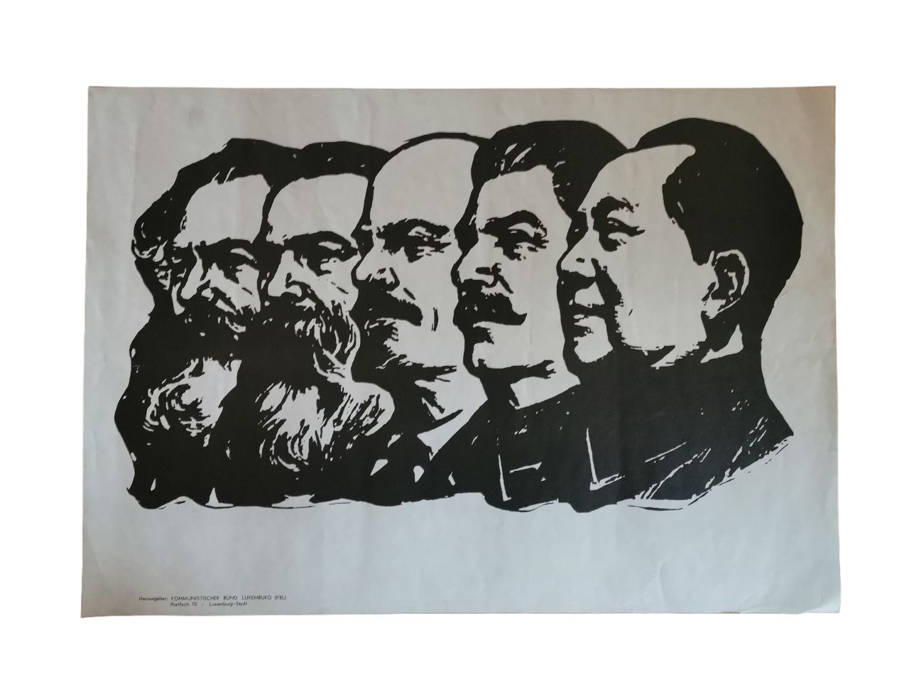 Null (AFFICHE) Politisches Propagandaplakat mit Marx/Engels/Lenin/Stalin/Mao, Ko&hellip;