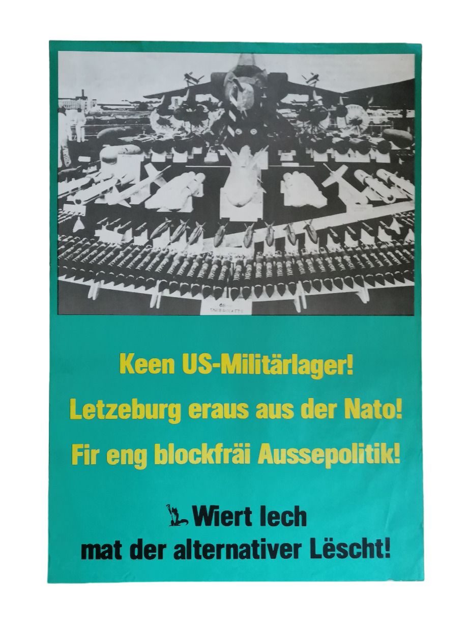 Null (Poster) Politisches Propagandaplakat "Keen US-Militärlager! Letzeburg erau&hellip;
