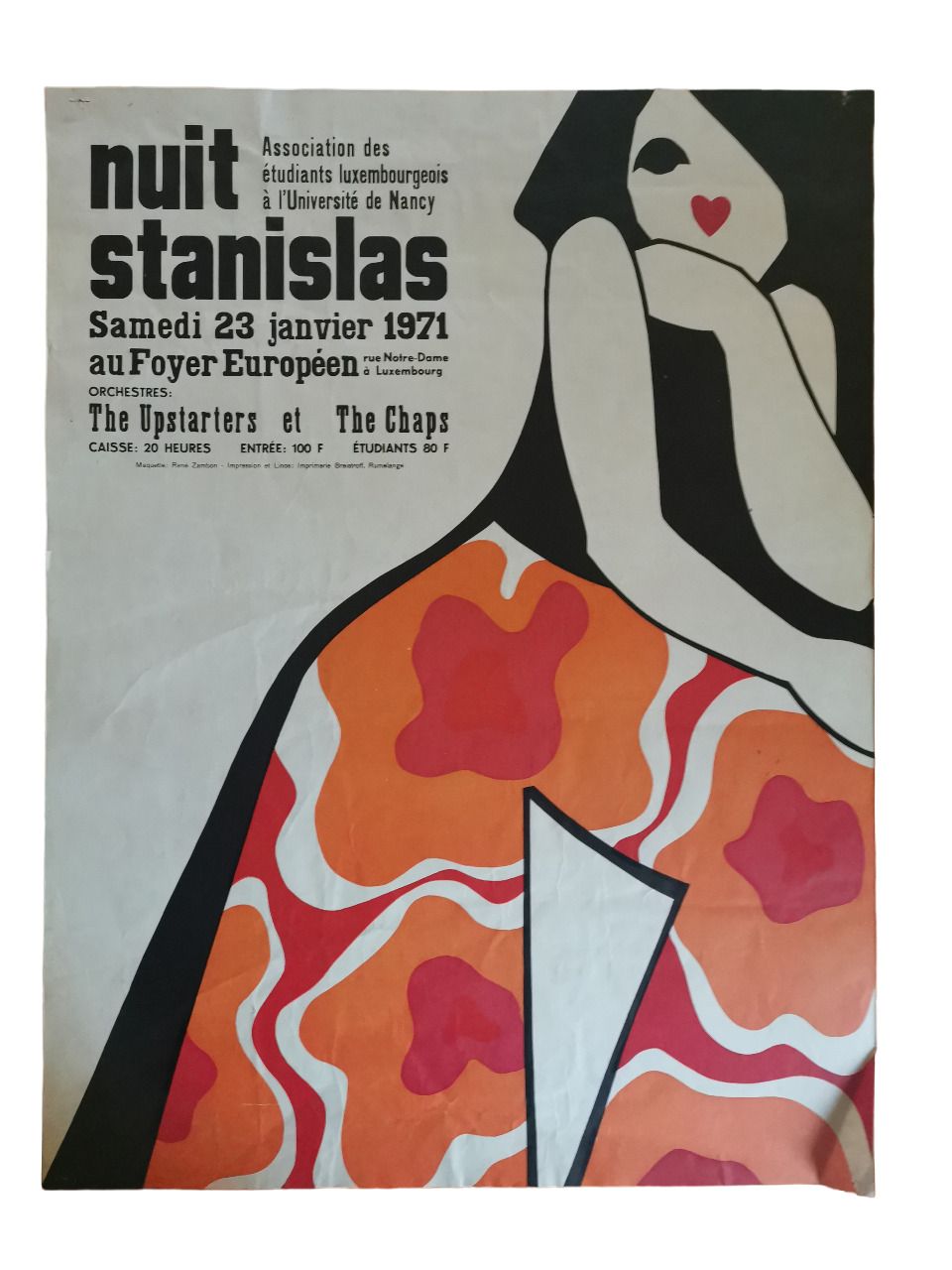 Null (海报）由南锡大学卢森堡教育家协会在Foyer Européen举办的Nuit Stanislas活动的海报，1971年，由René ZAMBON设计&hellip;