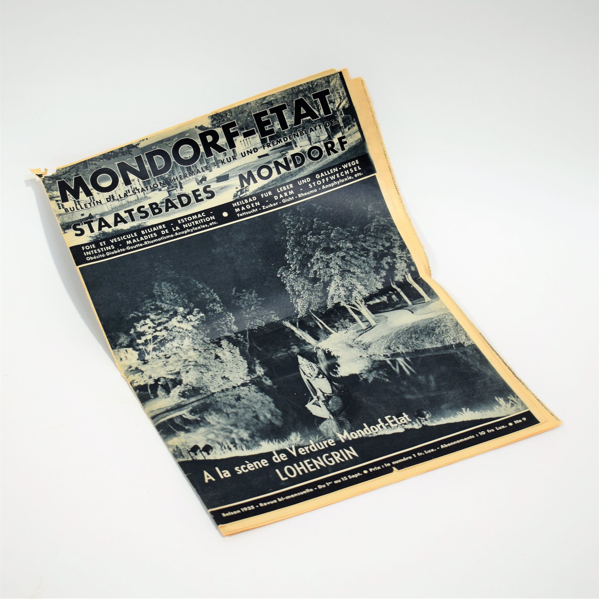 Null (MONDORF) Bulletin de la station thermale MONDORF-ETAT, Broschüre mit Werbu&hellip;