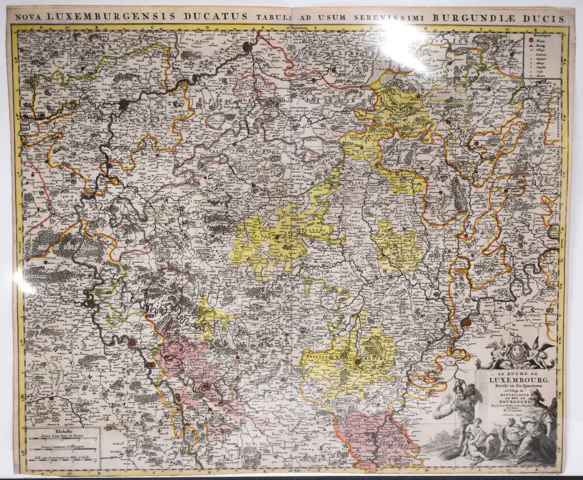 Null (MAP) Map of Luxembourg "Nova Luxemburgensis Ducatus Tabula ..." by Charles&hellip;