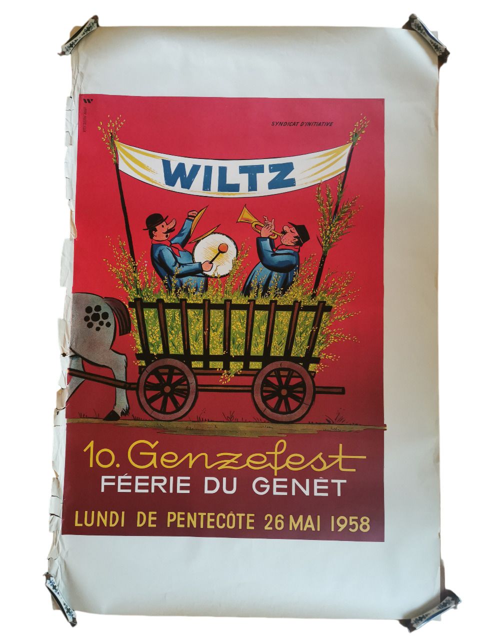 Null (海报）旅游海报，来自WILTZ的 "10.Féerie du genêt "倡议，1958年星期一，由René WISMER设计，由HUSS Lux&hellip;