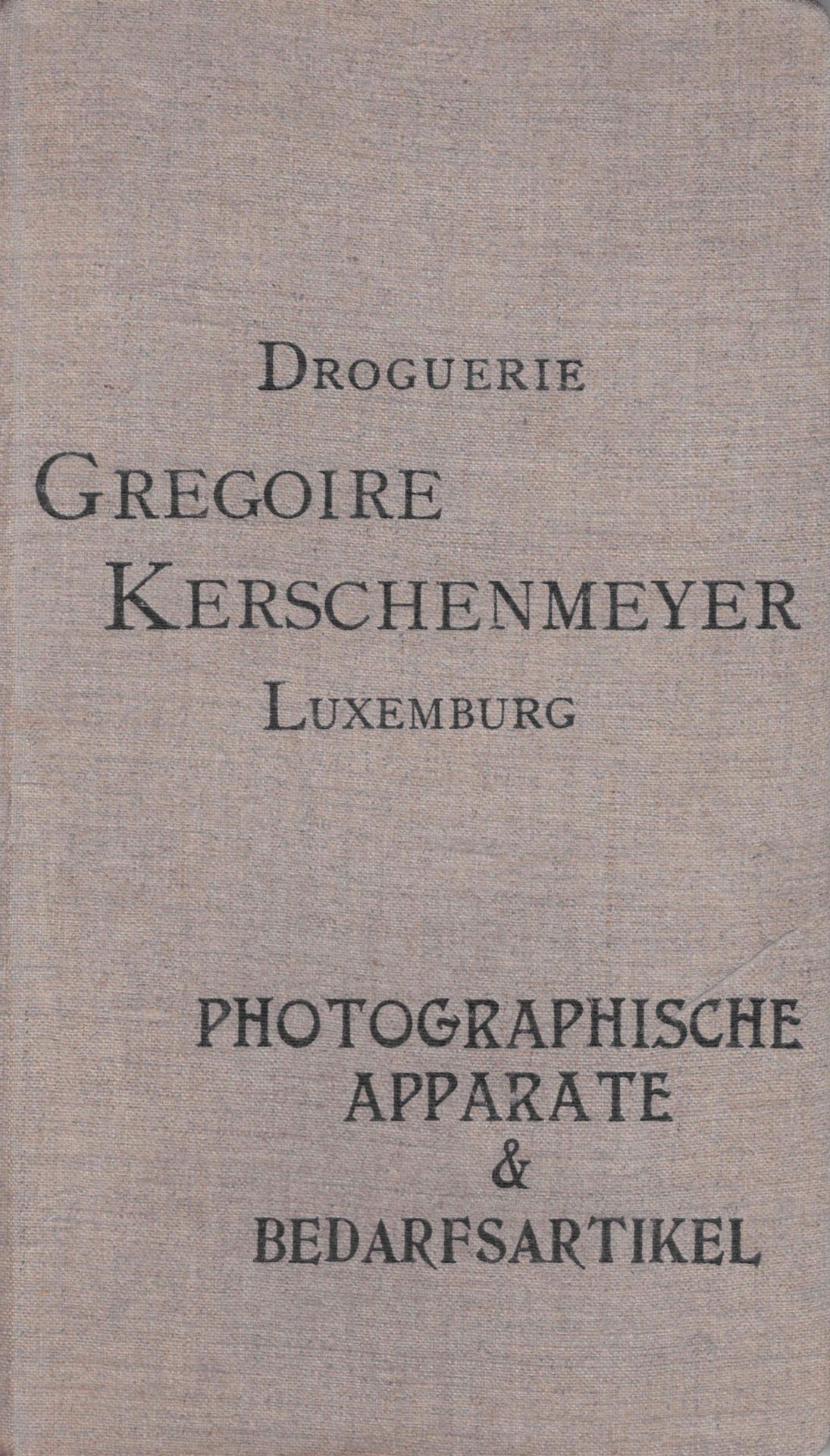 Null (PHOTOGRAPHY) In a handsome canvas mount "Droguerie Gregoire Kerschenmeyer &hellip;