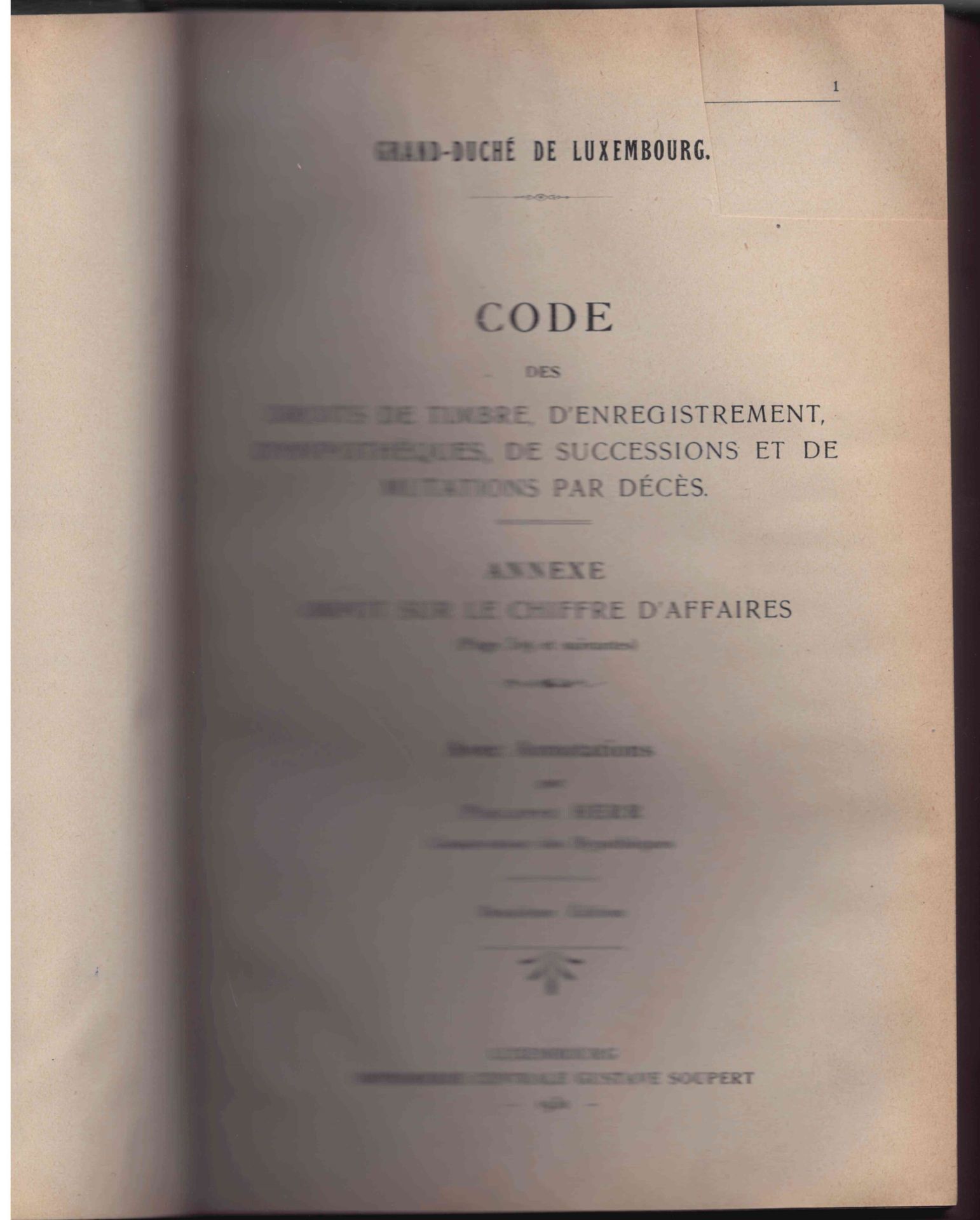 Null (RECHT) Philippe HERR: Code des droits de timbre, d'enregistrement, d'hypot&hellip;