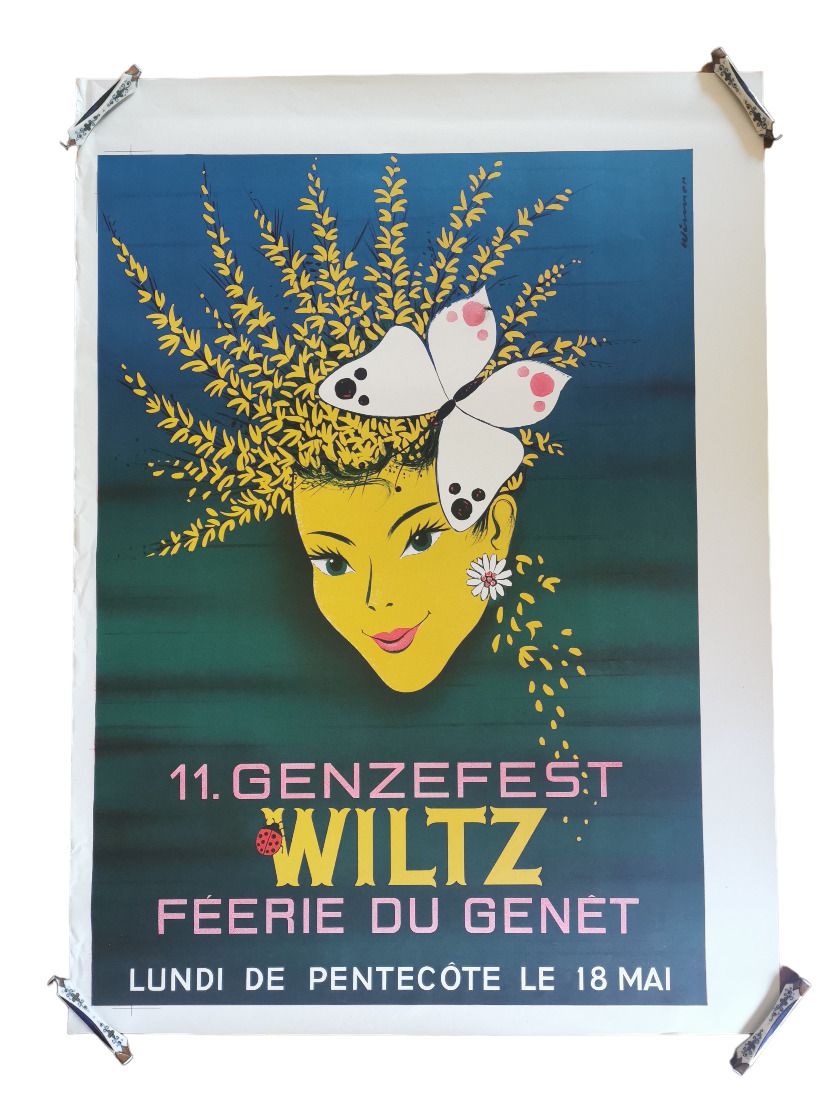 Null (海报)WILTZ的 "11.Féerie du genêt "的漂亮旅游海报，Whit Monday 59，由René WISMER设计，50年代末&hellip;