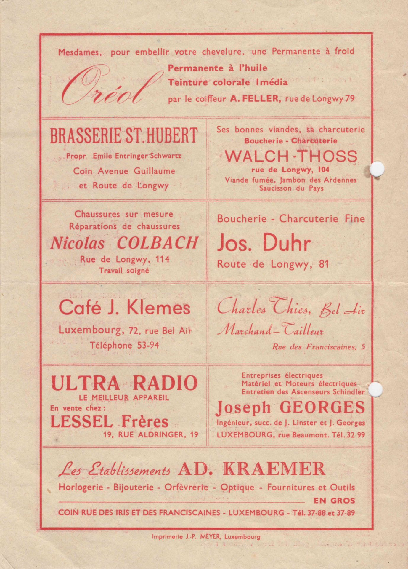 Null (SCOUT) Programm der Pfadfinderfeier der Letzeburger Pfadfinder im Jahr 194&hellip;
