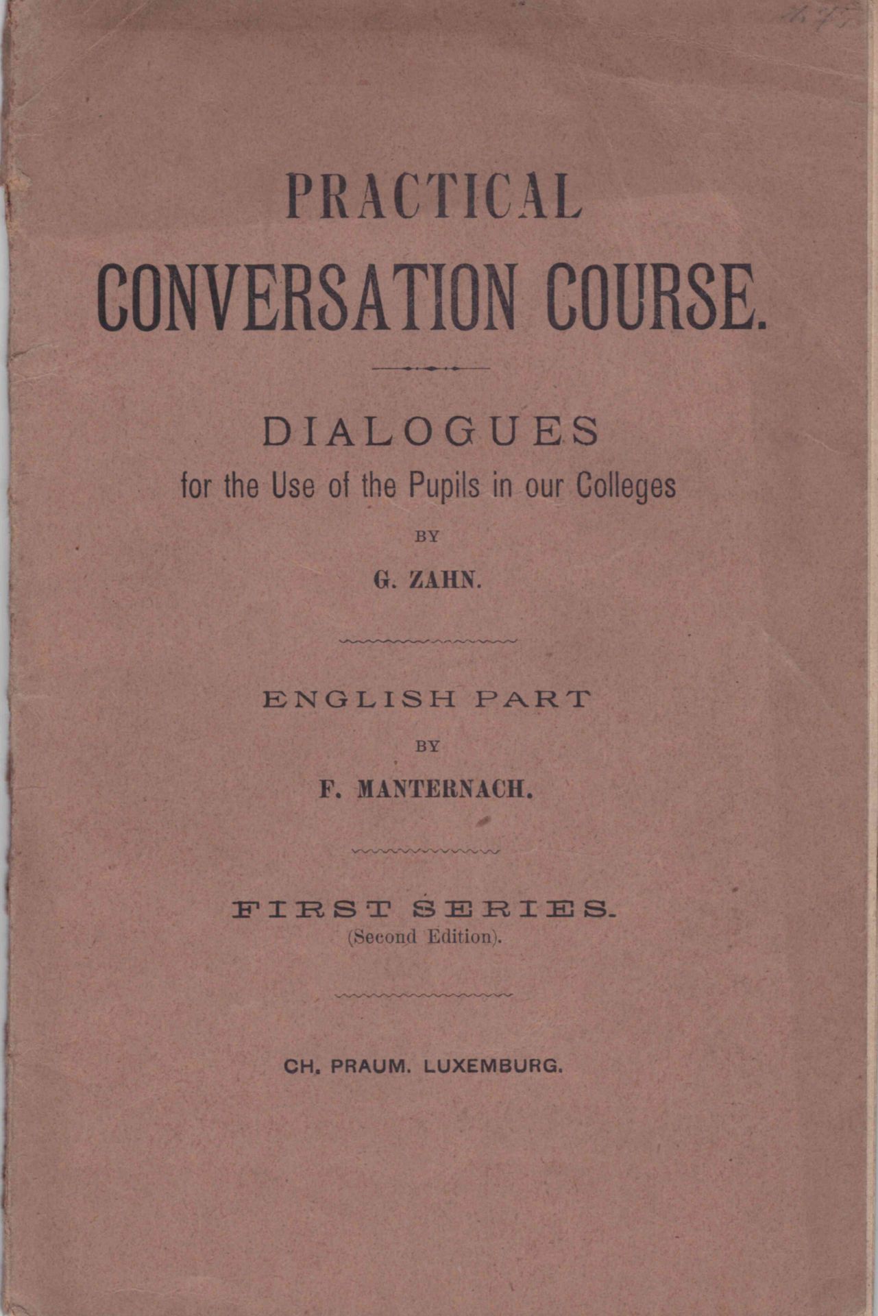Null (LANGUAGE) G. ZAHN F. MANTERNACH: Practical Conversation Course, Dialogues &hellip;