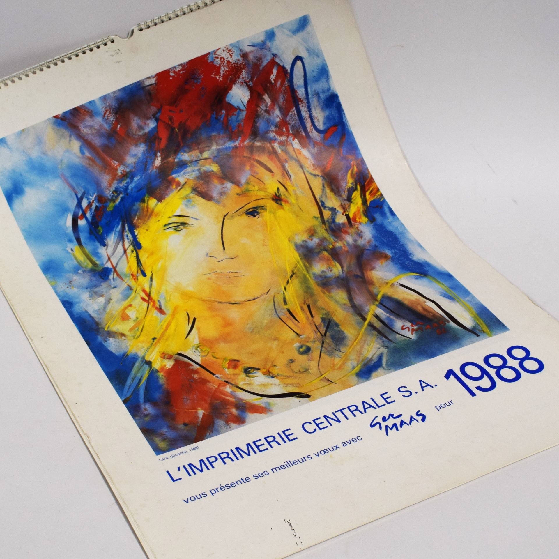 Null Ger MAAS: Imprimerie centrale calendar for 1988, featuring 12 compositions &hellip;