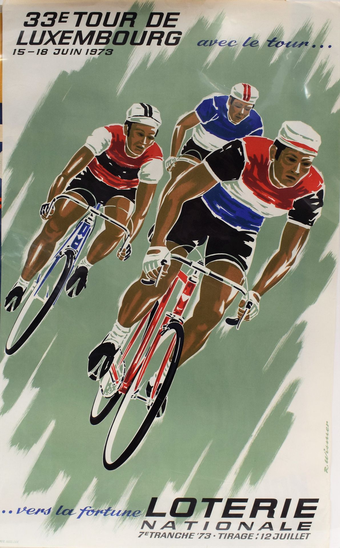 Null (海报）1973年第33届环卢森堡自行车赛上的LOTERIE NATIONALE海报，6月部分，基于René WISMER的设计，由HUSS Lux印&hellip;