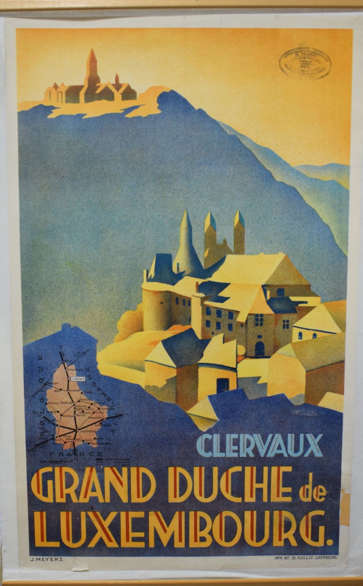 Null (POSTER) Beautiful tourist poster of CLERVAUX, Imprimerie HUSS, designed by&hellip;