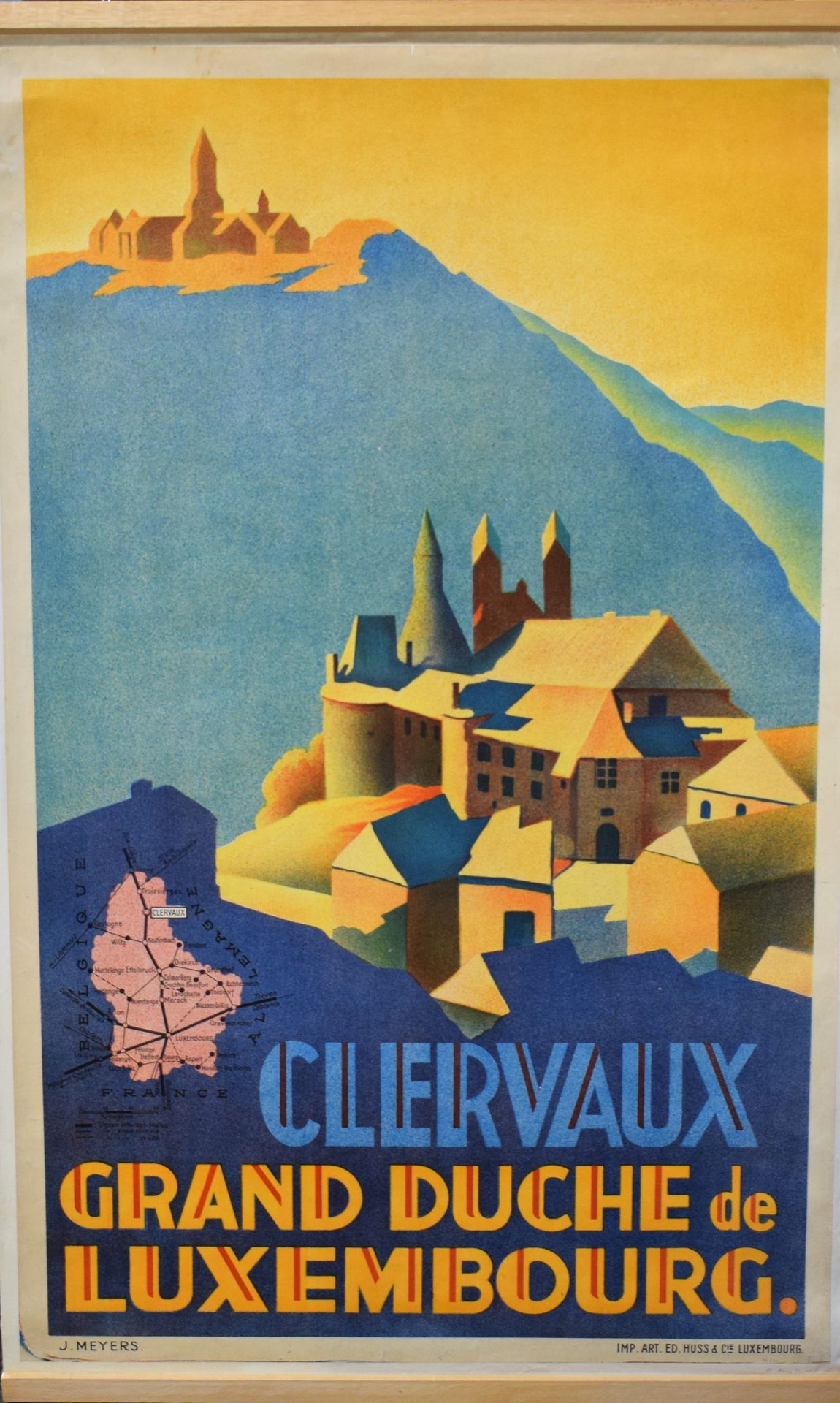 Null (AFFICHE) Schönes touristisches Plakat von CLERVAUX, Imprimerie HUSS, gezei&hellip;