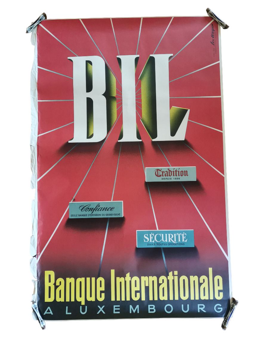 Null (POSTER) Poster della BIL Banque Internationale Luxembourg disegnato da Lex&hellip;