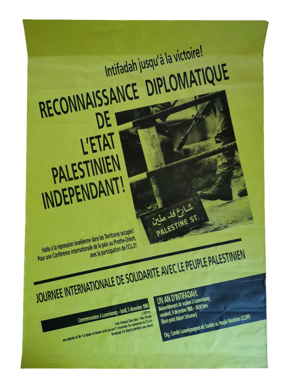 Null (AFFICHE) Affiche pour la "Reconnaissance diplomatique de l'état palestinie&hellip;