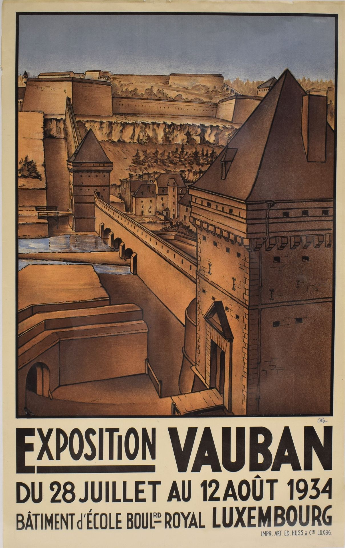 Null (POSTER) Rare poster for the "VAUBAN EXHIBITION JULY 28 - AUGUST 12 1934", &hellip;