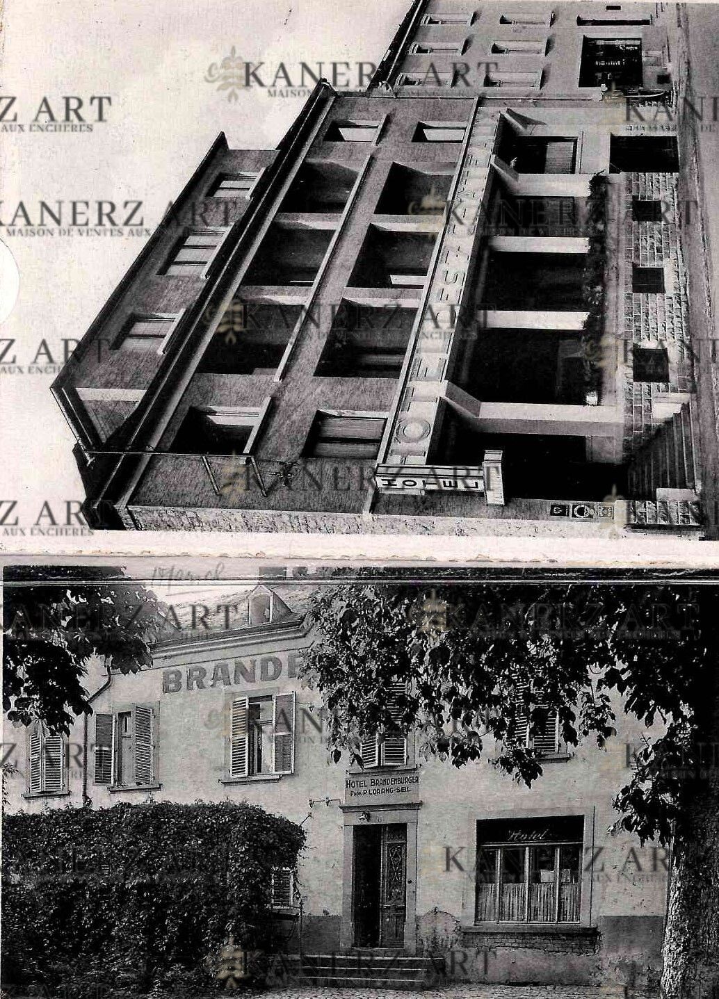 Null (MERSCH) Réunion de 2 cartes postales d'hôtels : 1) Hôtel des 7 châteaux, H&hellip;