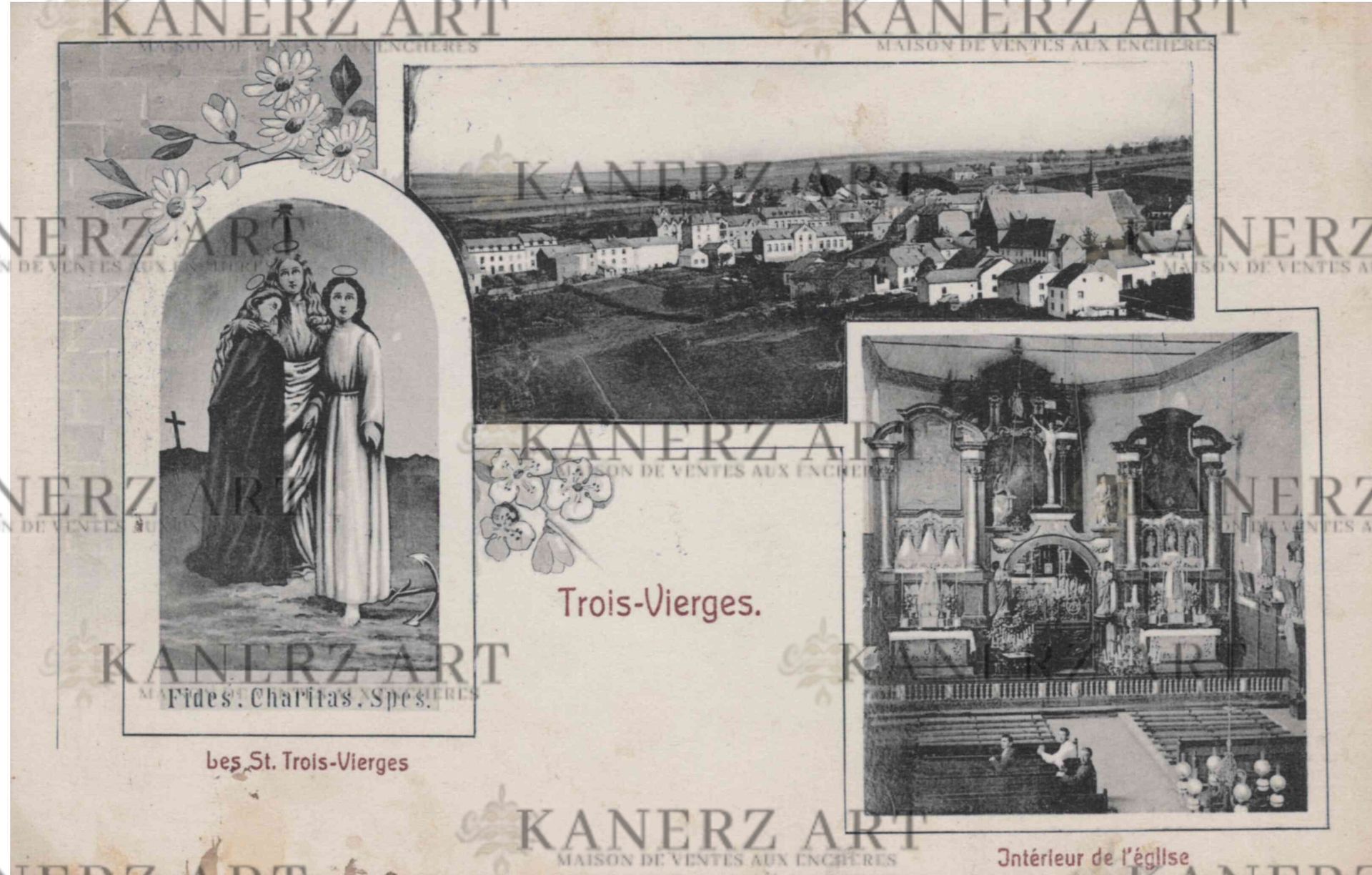 Null (TROISVIERGES) Carte postale à 3 vignettes par Herm. WAGENER de Trois-Vierg&hellip;