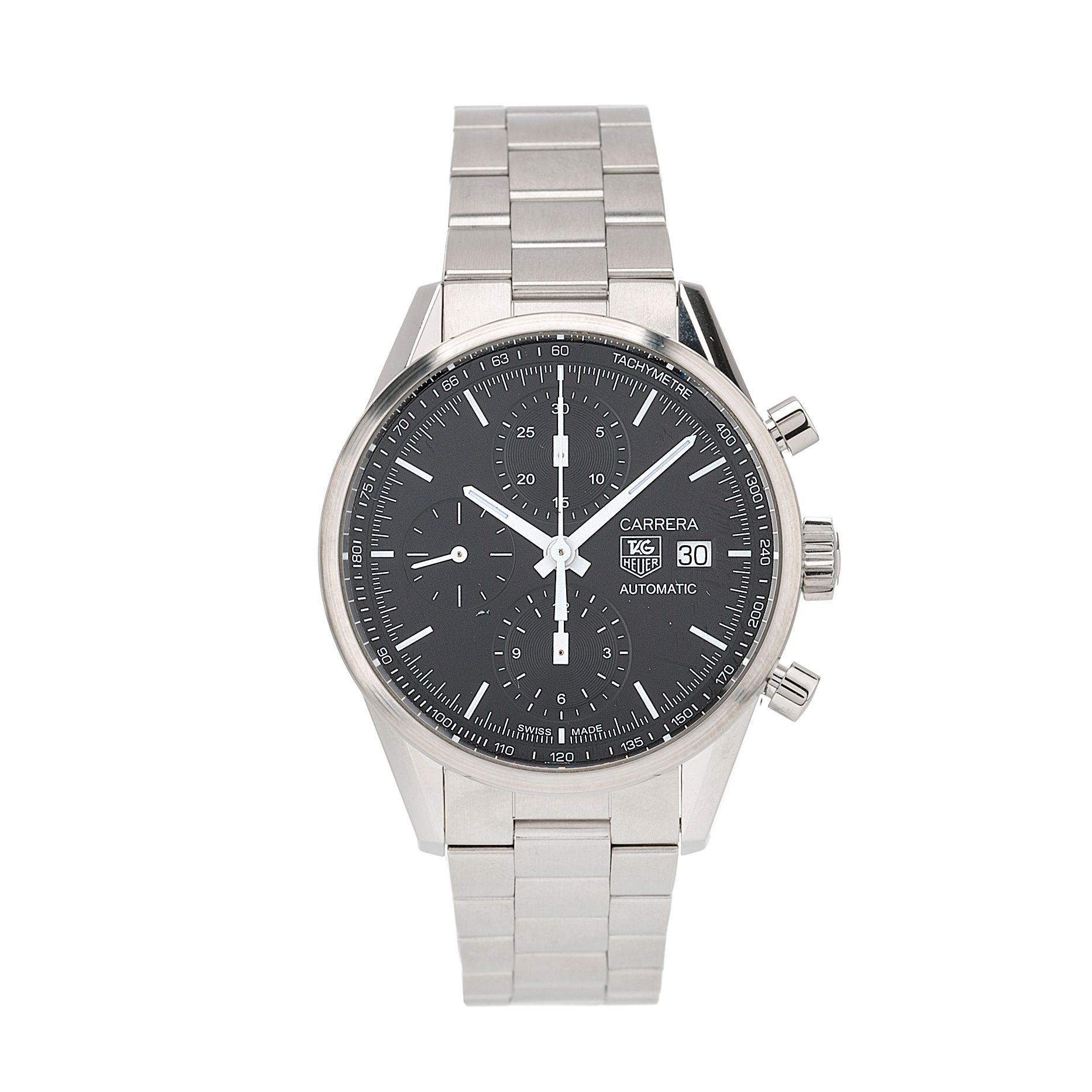Null Tag Heuer, a stainless steel Carrera Chronograph bracelet watch, reference &hellip;