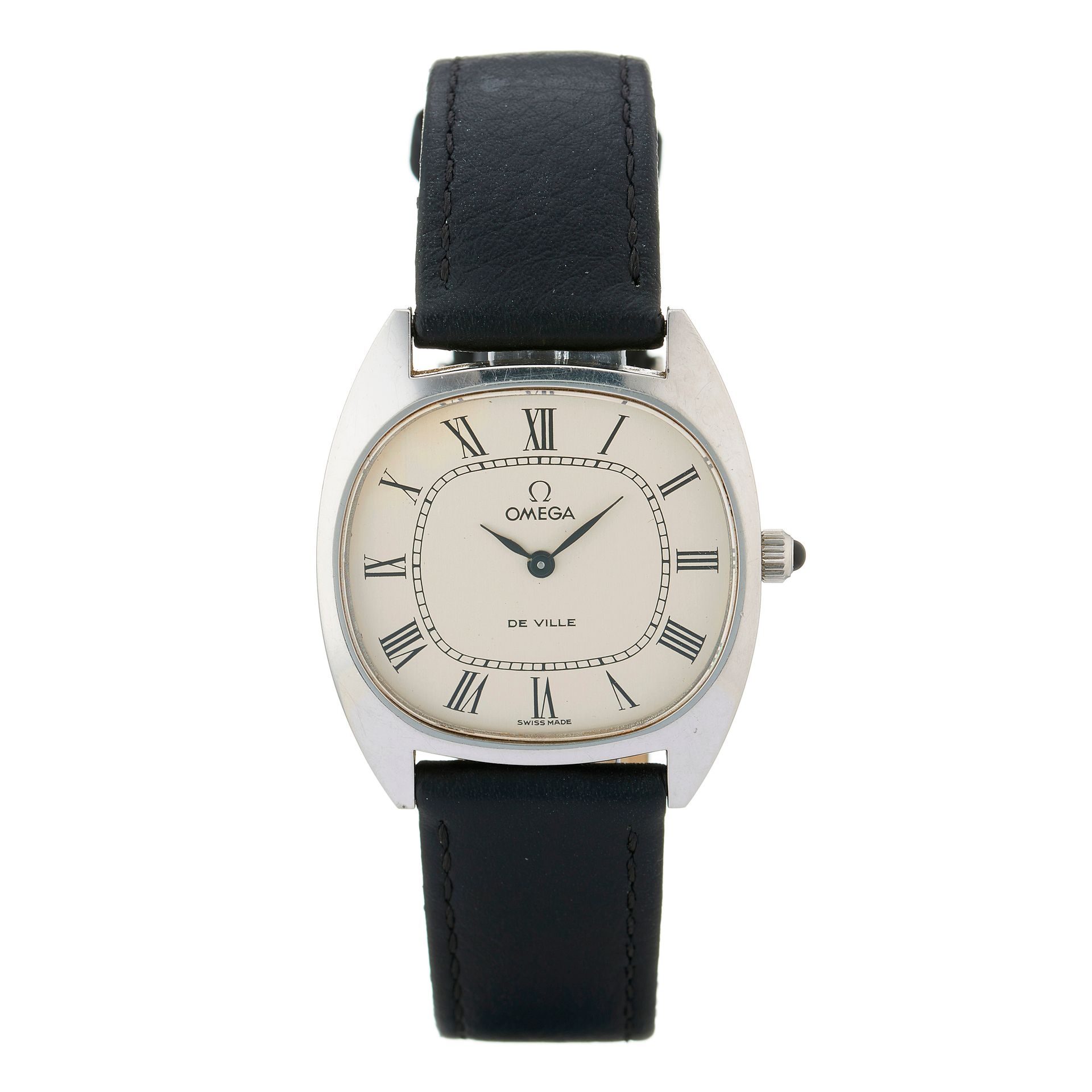 Null Omega, une montre-bracelet De Ville en acier inoxydable des années 1970, ré&hellip;
