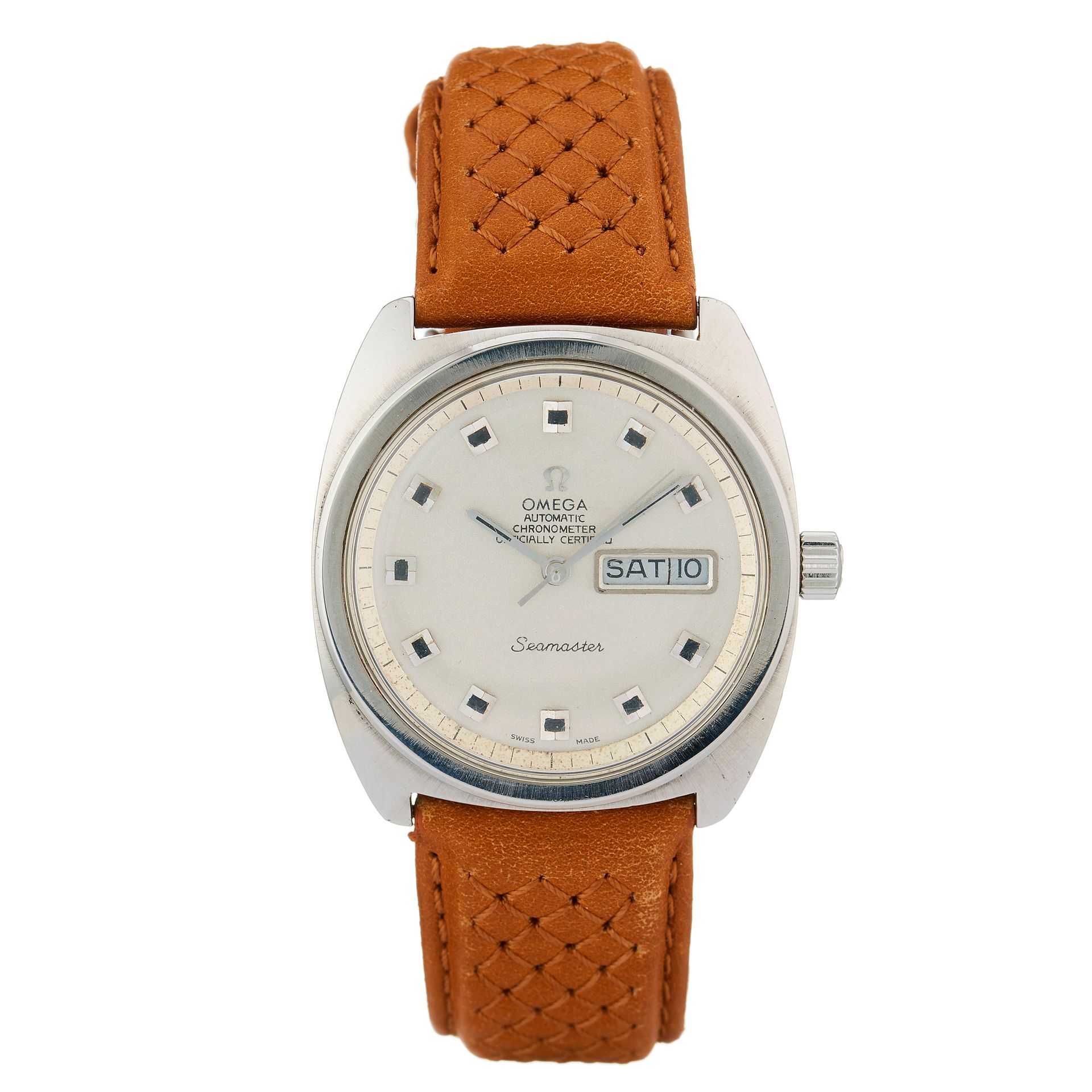 Null Omega, une montre bracelet Seamaster day date en acier inoxydable, référenc&hellip;