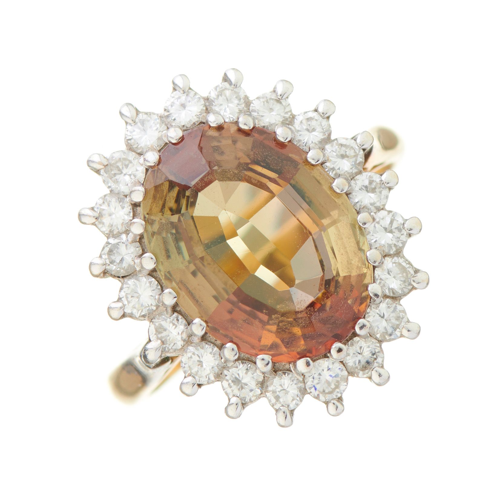 Null An 18ct gold andalusite and brilliant-cut diamond cluster ring, andalusite &hellip;