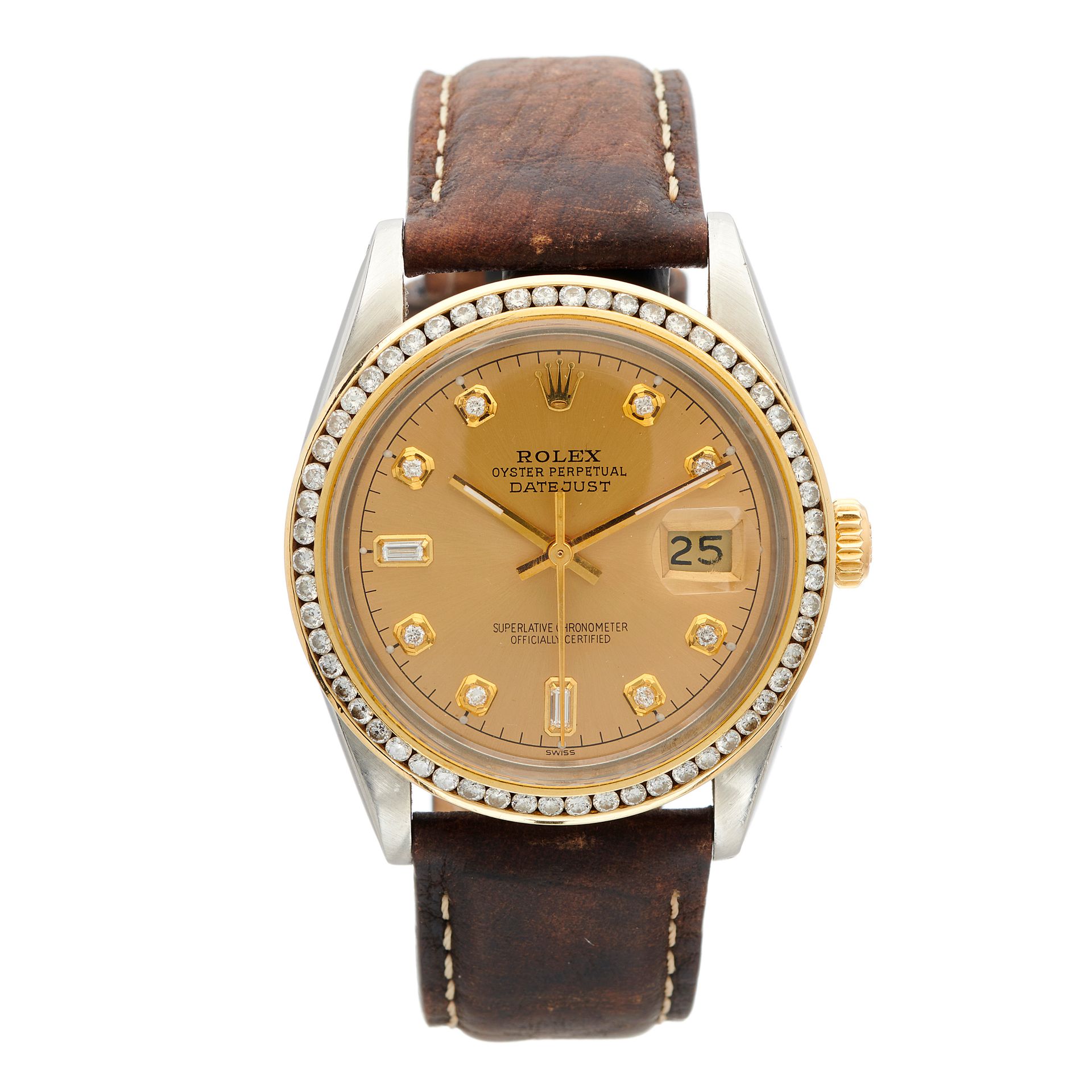 Null Rolex, un reloj de pulsera Oyster Perpetual Datejust de acero inoxidable, b&hellip;