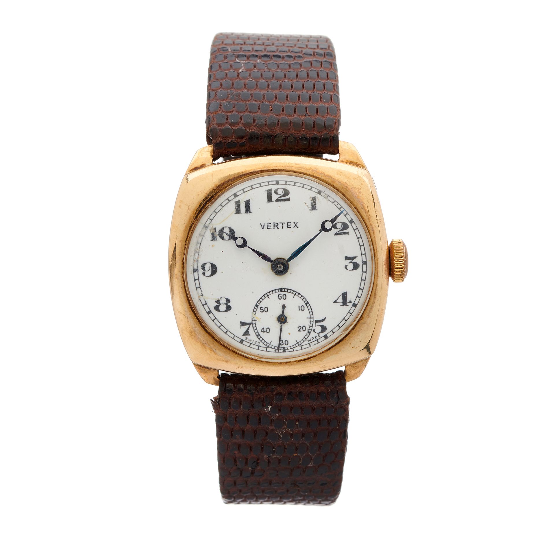 Null Vertex, eine 9ct Gold Armbanduhr aus der Mitte des 20. Jahrhunderts, Refere&hellip;
